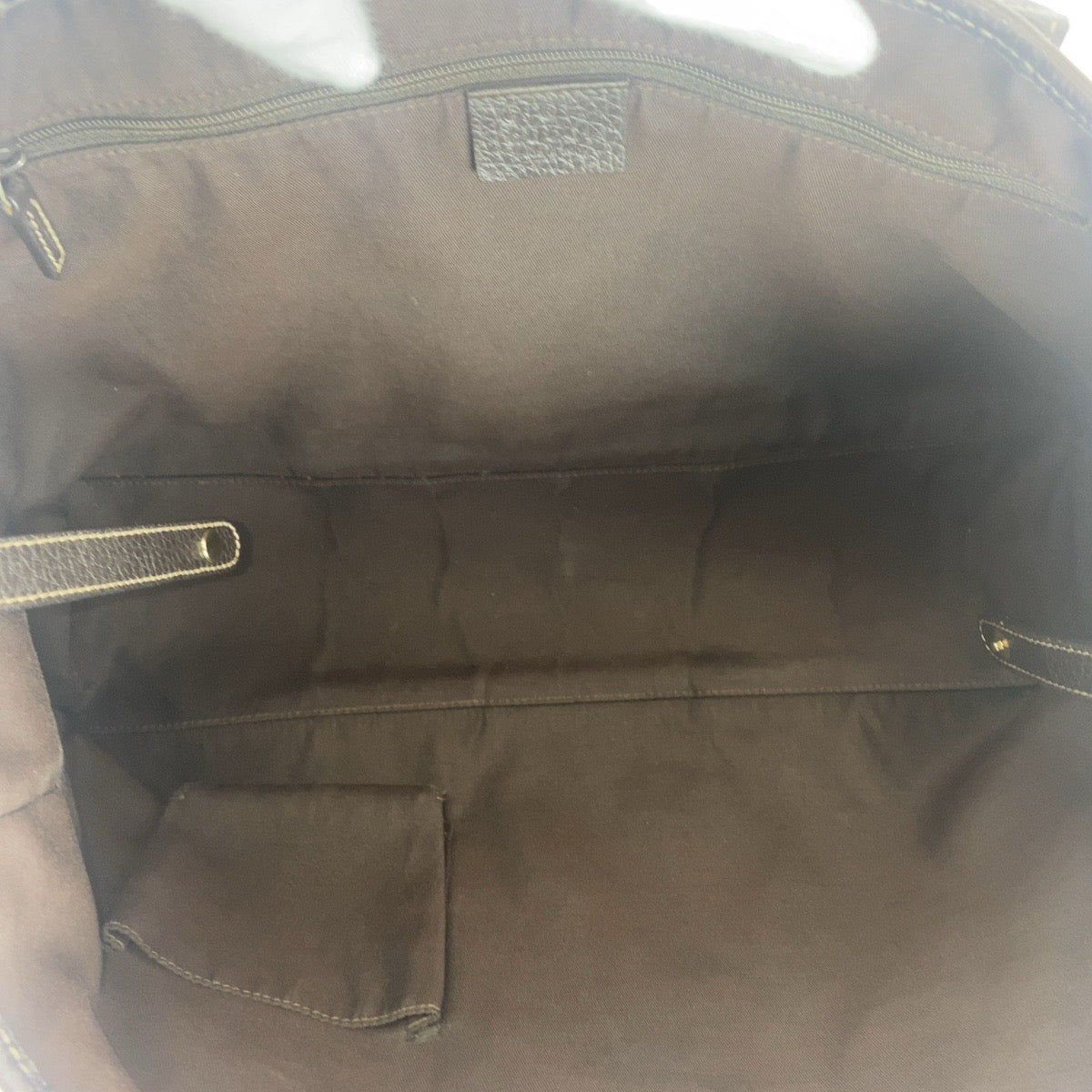 GUCCI Tote Bag 293592 PVC Beige Brown Gold Metal Sherry line GG crystal