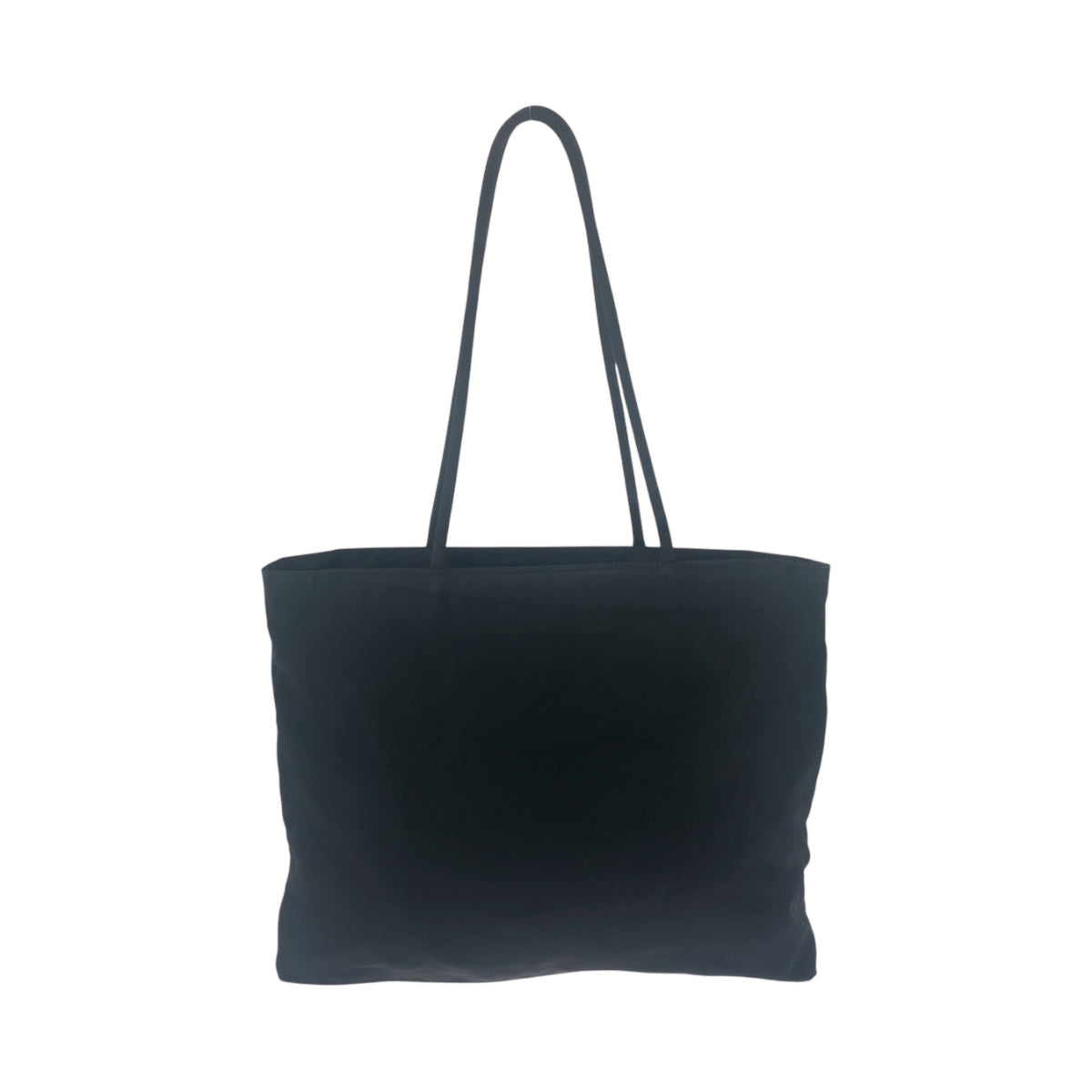 PRADA Tote Bag Nylon Black SilverMetal Test Triangle With logo