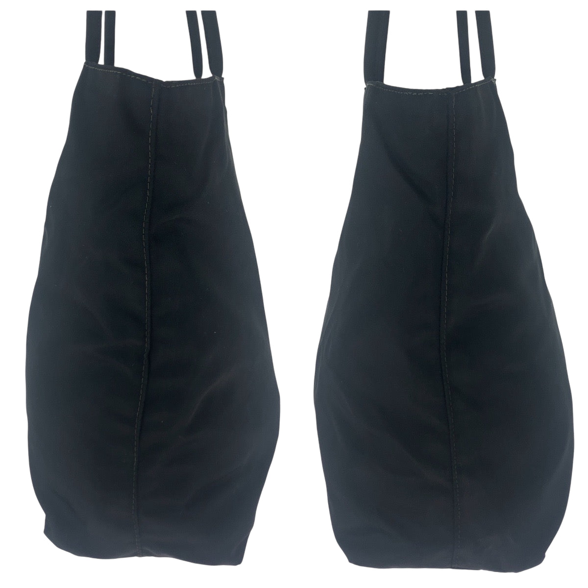 PRADA Tote Bag Nylon Black SilverMetal Test Triangle With logo