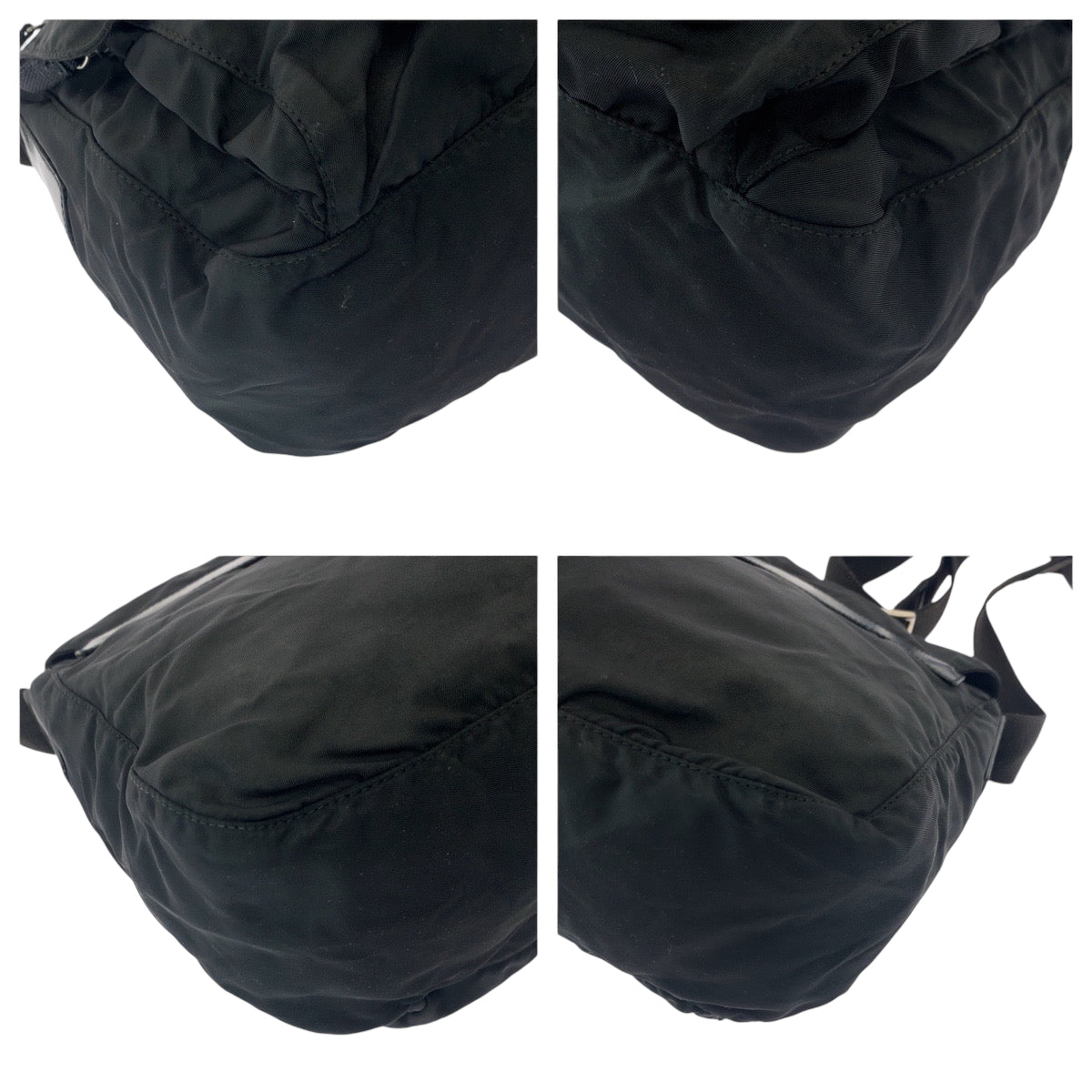 PRADA Shoulder Bag 1BD671 Nylon Black SilverMetal Test Triangle With logo