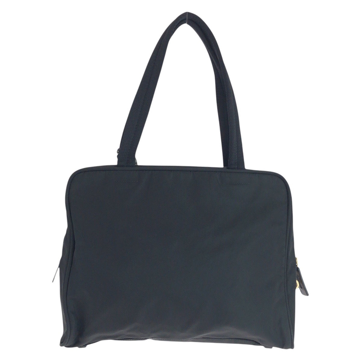 PRADA Tote Bag Nylon Black GoldMetal Test Triangle With logo