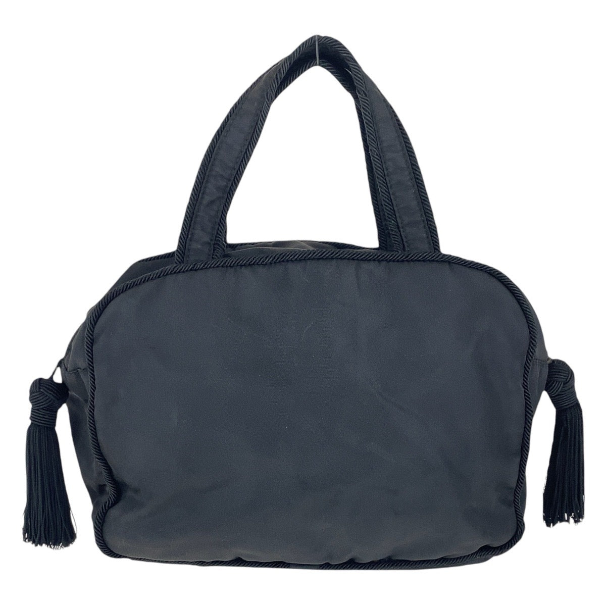 PRADA Handbag Nylon Black SilverMetal Test Tassel