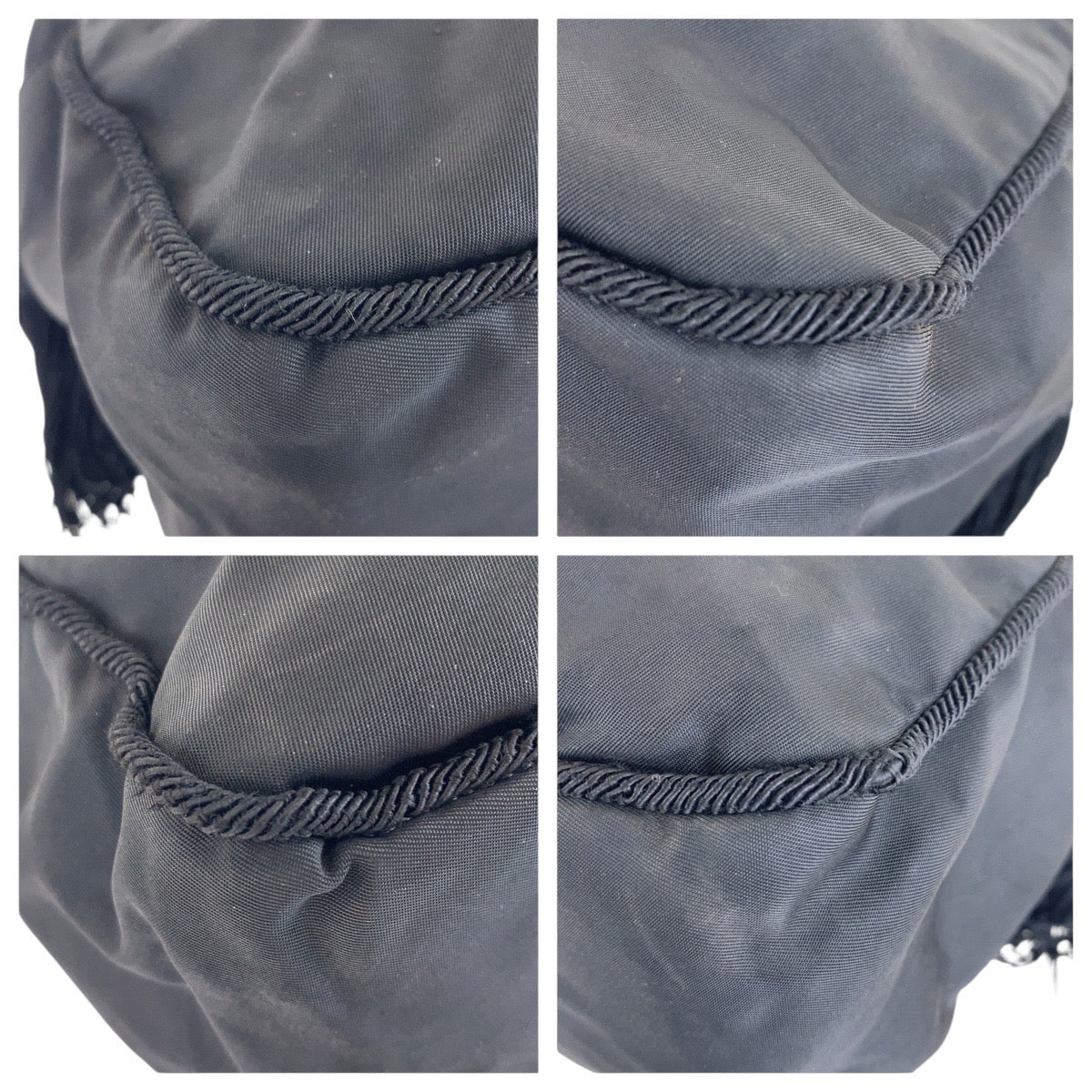 PRADA Handbag Nylon Black SilverMetal Test Tassel