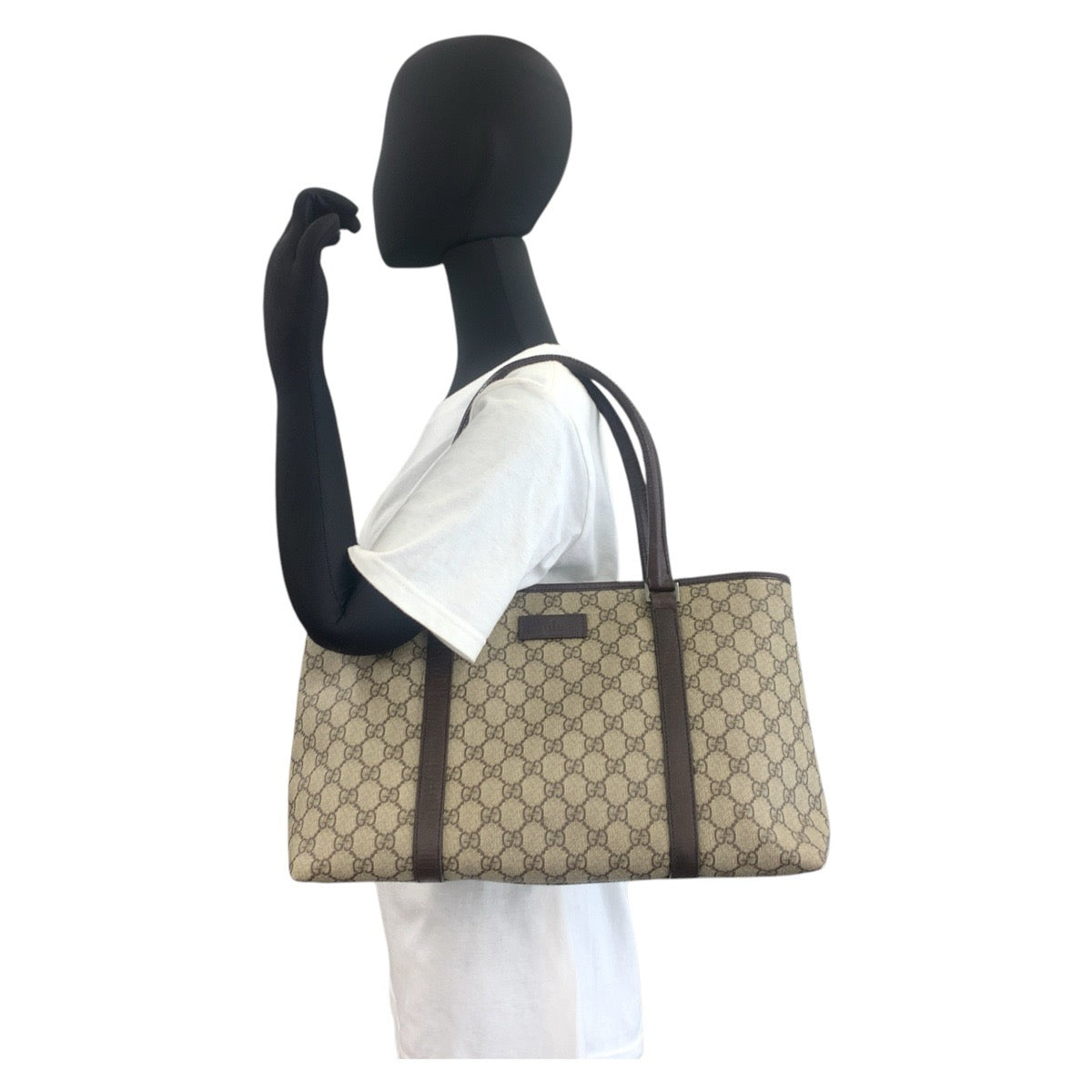 GUCCI Tote Bag 114595 GG Supreme Canvas Beige brown