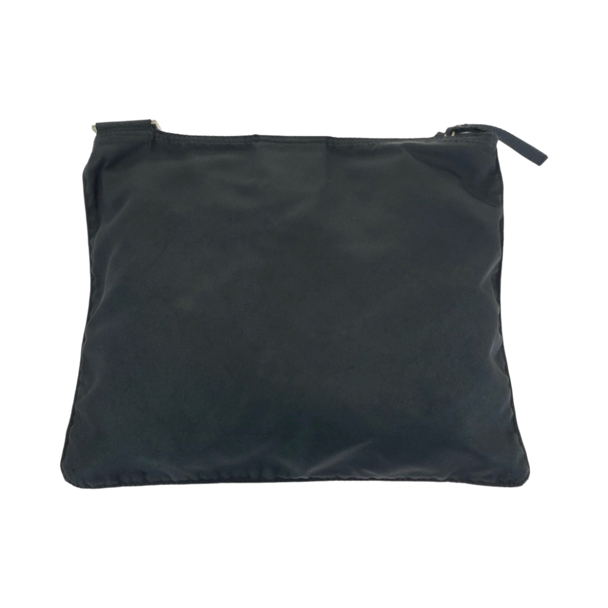 PRADA Shoulder Bag Nylon Black SilverMetal Test Triangle With logo