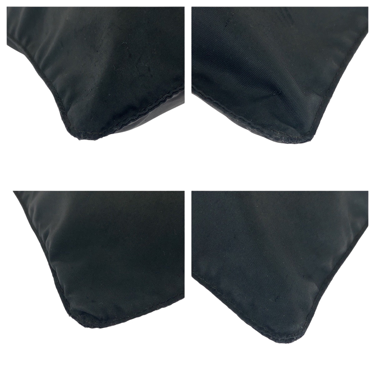 PRADA Shoulder Bag Nylon Black SilverMetal Test Triangle With logo