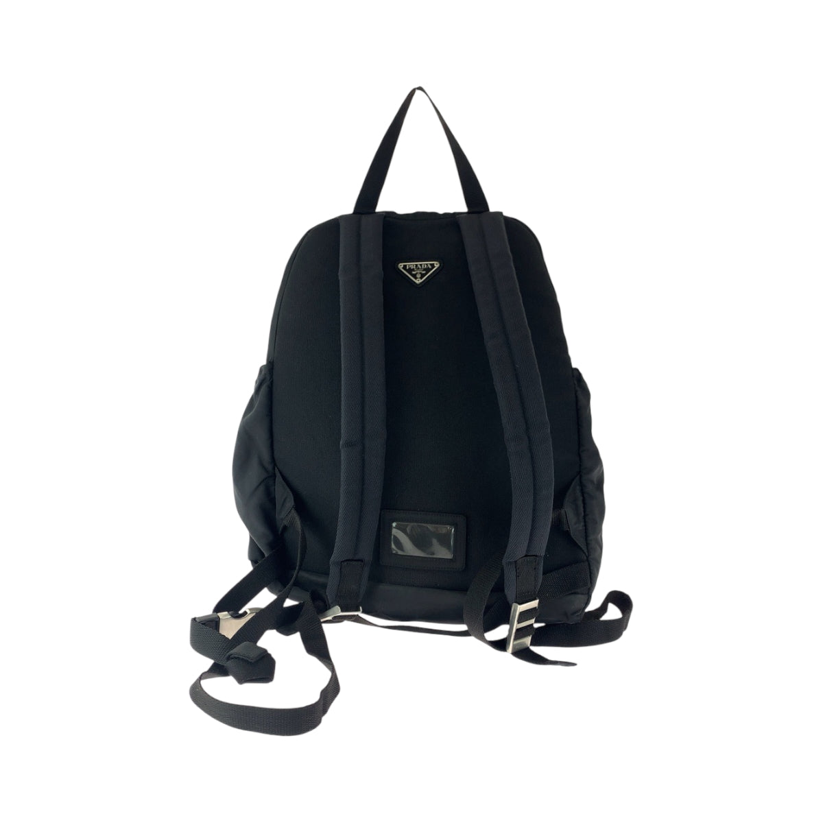 PRADA Backpack V317 Nylon black Test Triangle With logo