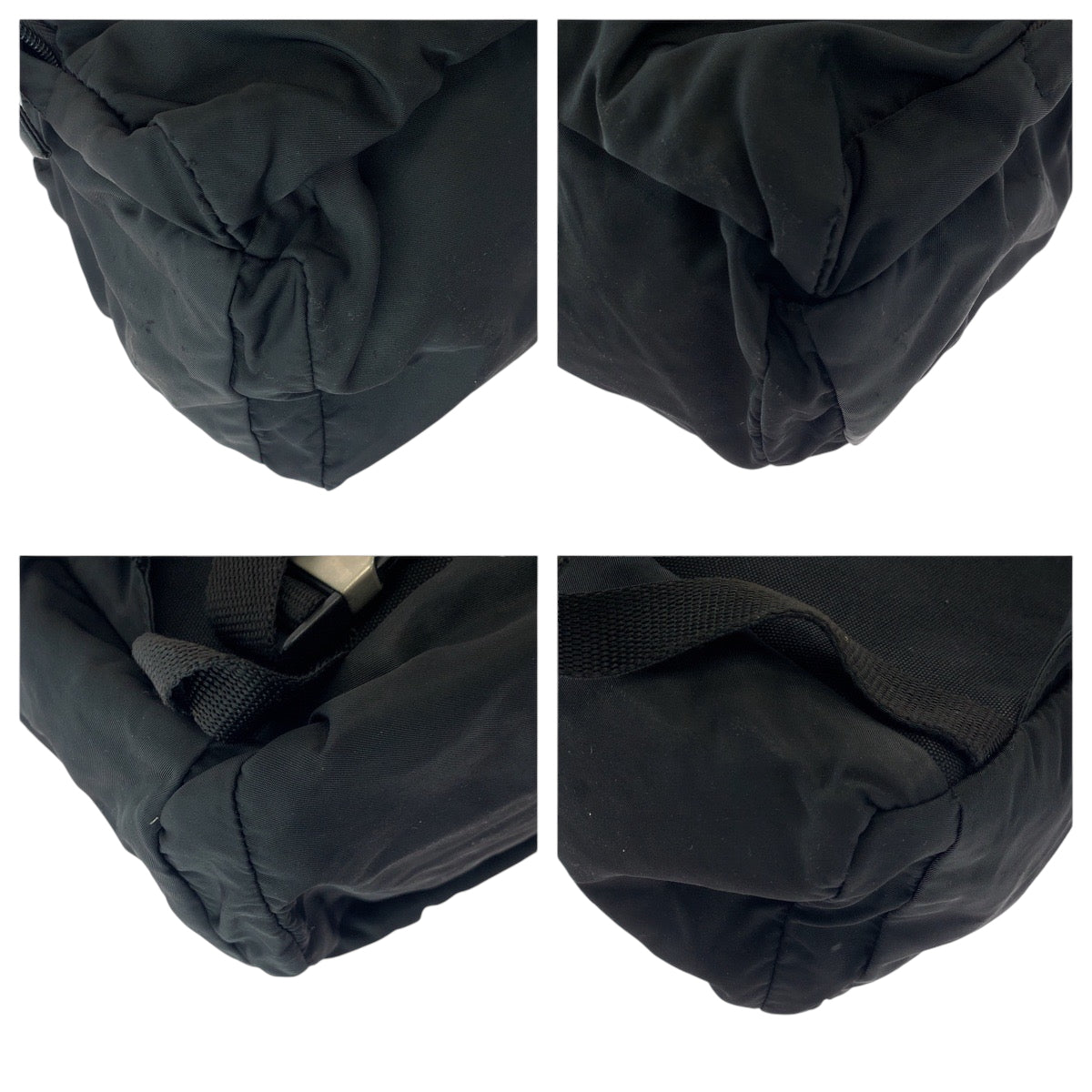 PRADA Backpack V317 Nylon black Test Triangle With logo