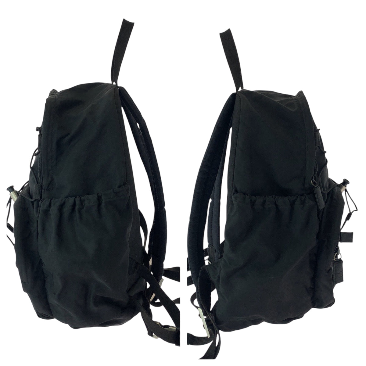 PRADA Backpack V317 Nylon black Test Triangle With logo