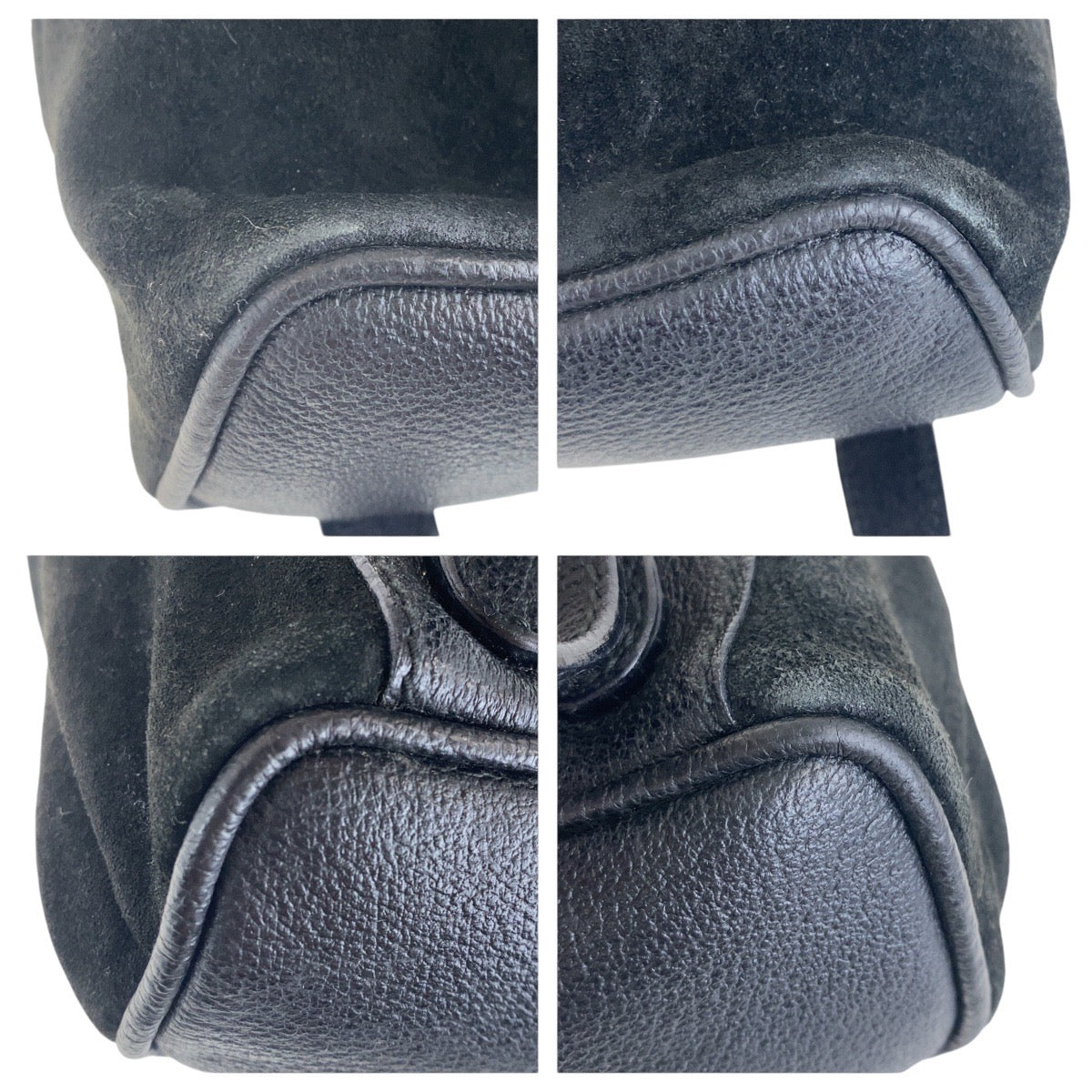 GUCCI Backpack 003 2852 0030 0 Suede Black GoldMetal Bamboo