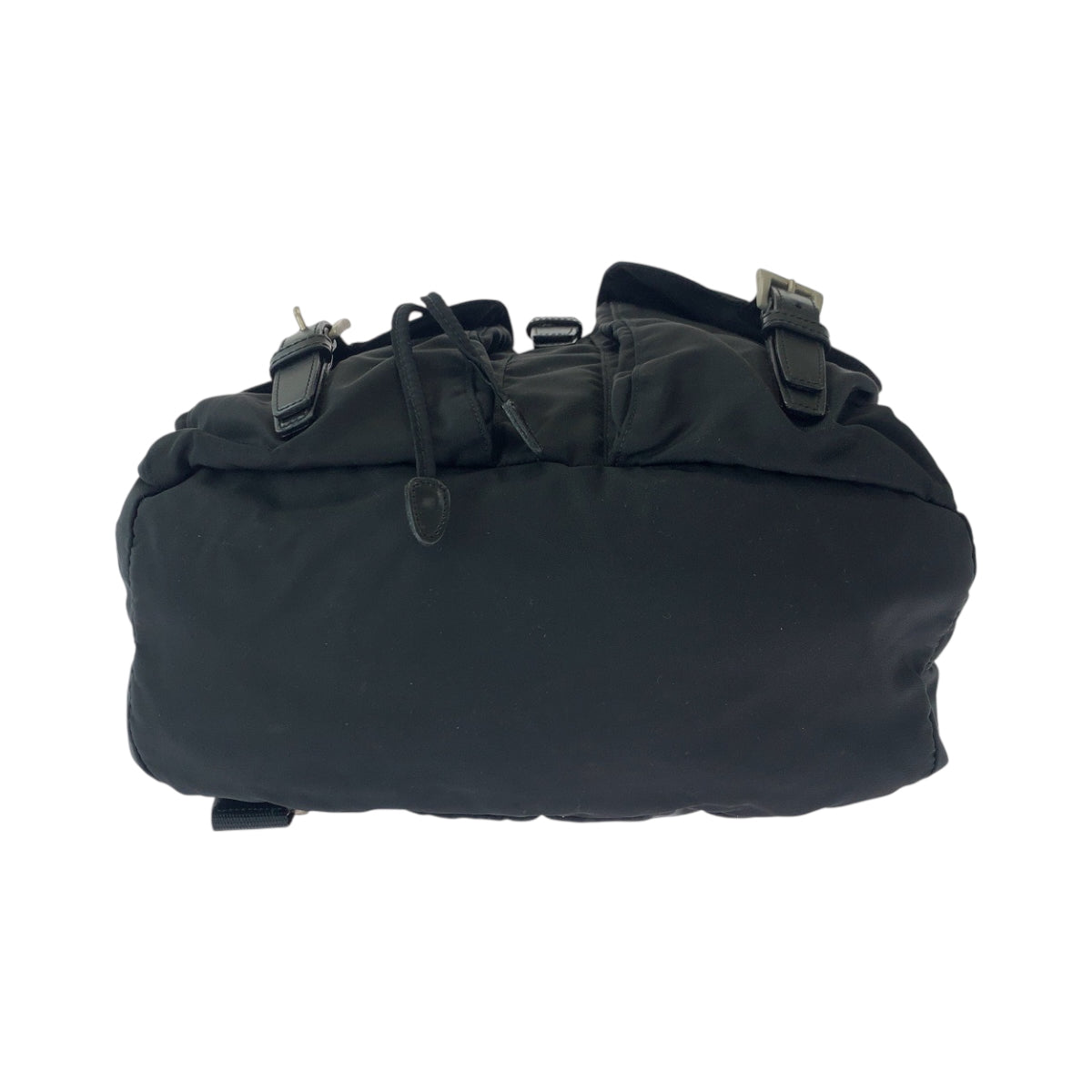 PRADA Backpack Nylon Black SilverMetal Test Triangle With logo