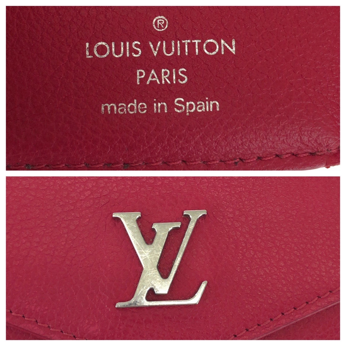 LOUIS VUITTON Tri-fold wallet M67858 leather Pink SilverMetal Portefeuille Rock Mini
