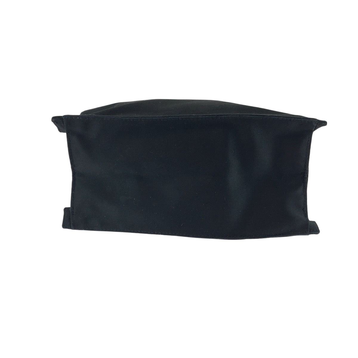 PRADA Handbag Satin Black SilverMetal logo