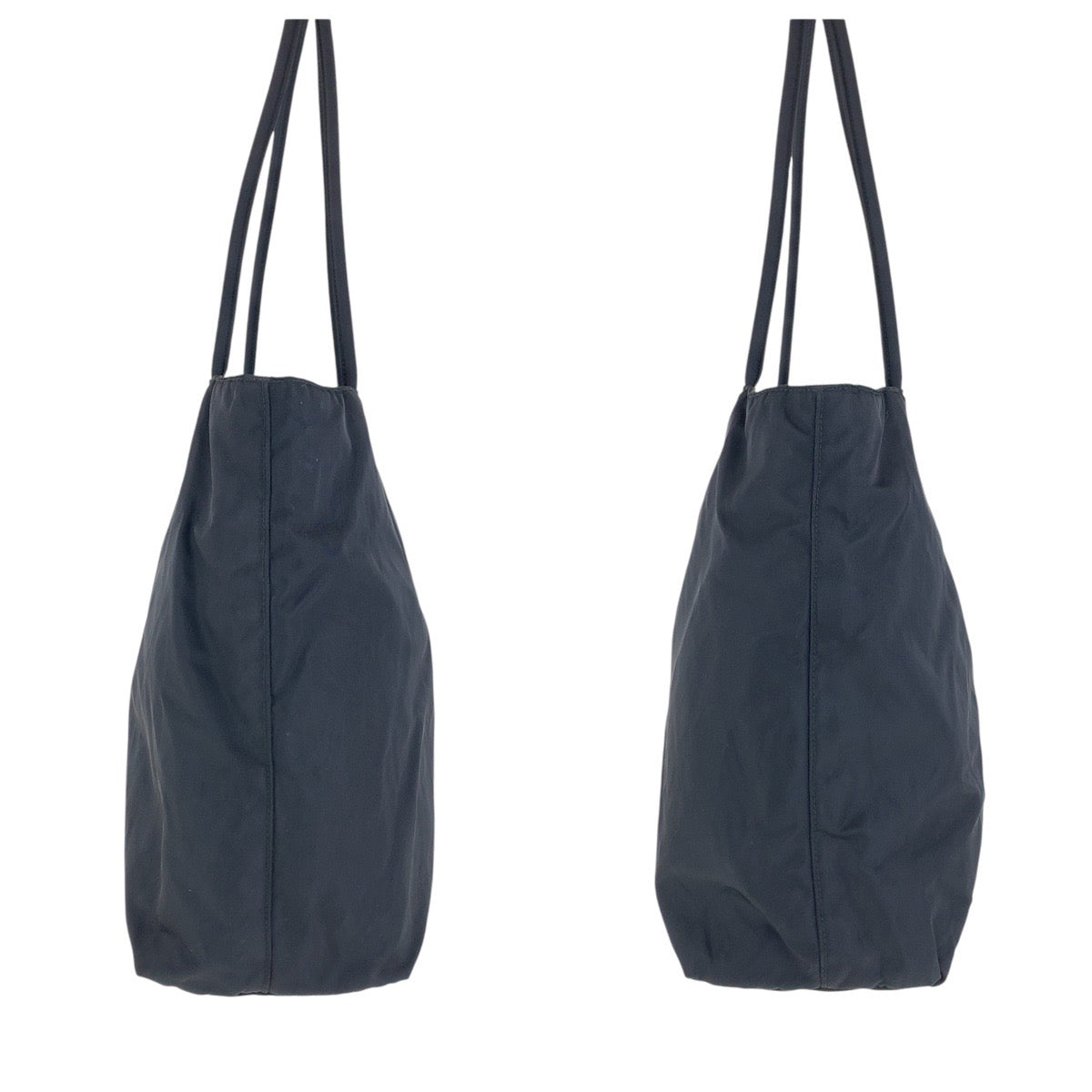 PRADA Tote Bag Nylon Black SilverMetal Test Triangle With logo