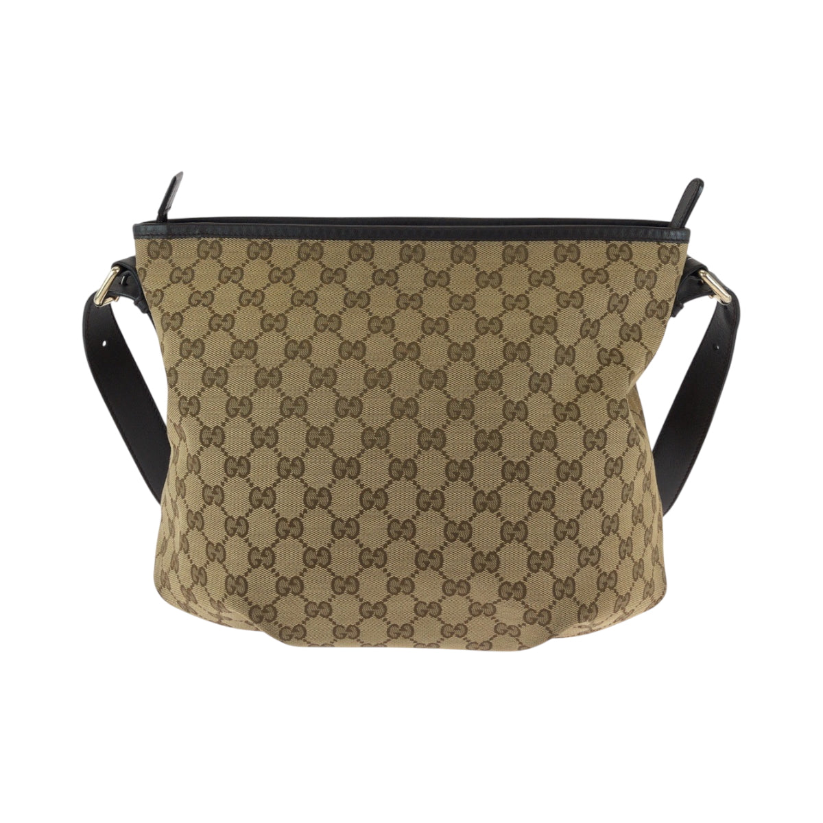GUCCI Shoulder Bag 388930 GG canvas Dark Brown Gold Metal