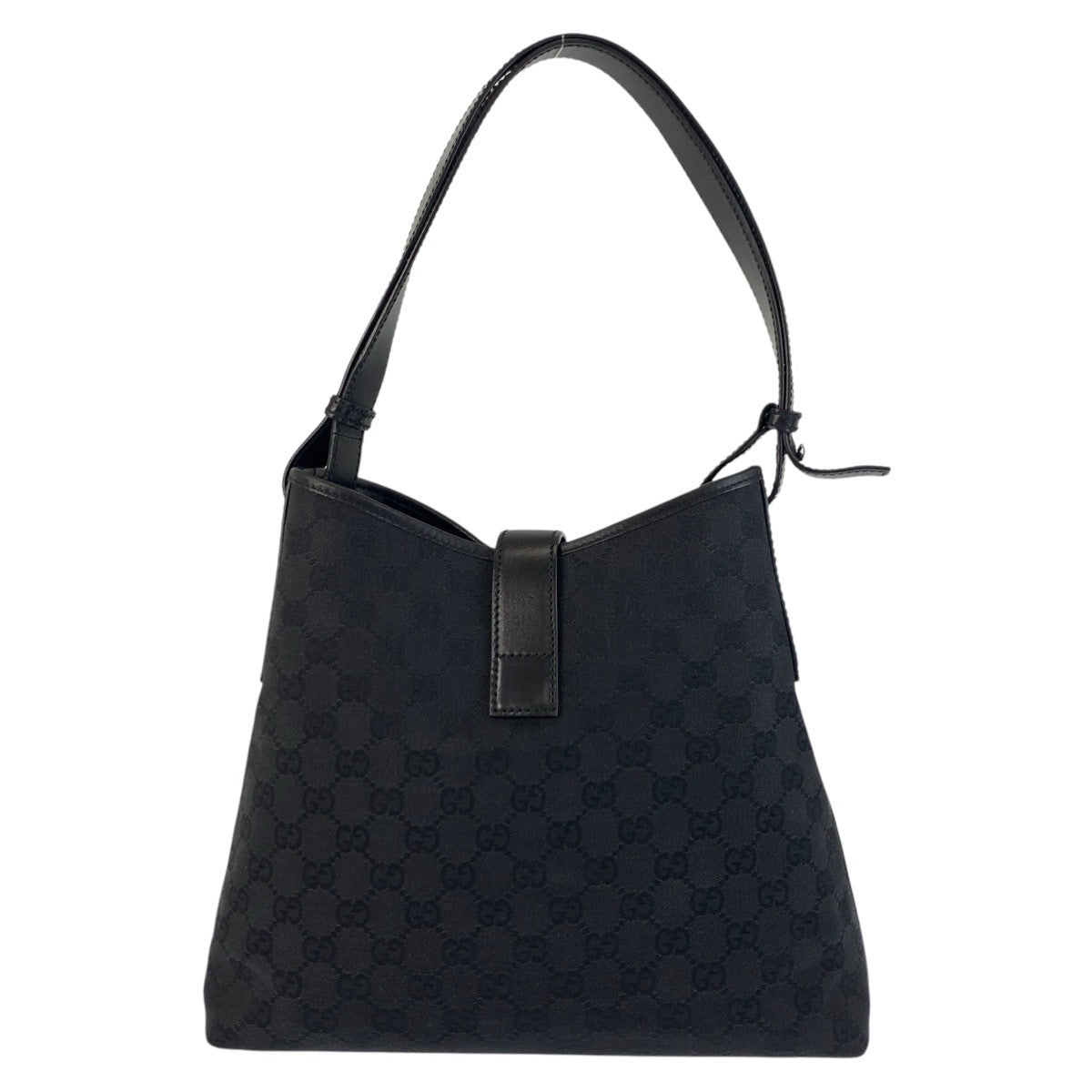 GUCCI Shoulder Bag 110291 GG canvas Black SilverMetal New Jackie