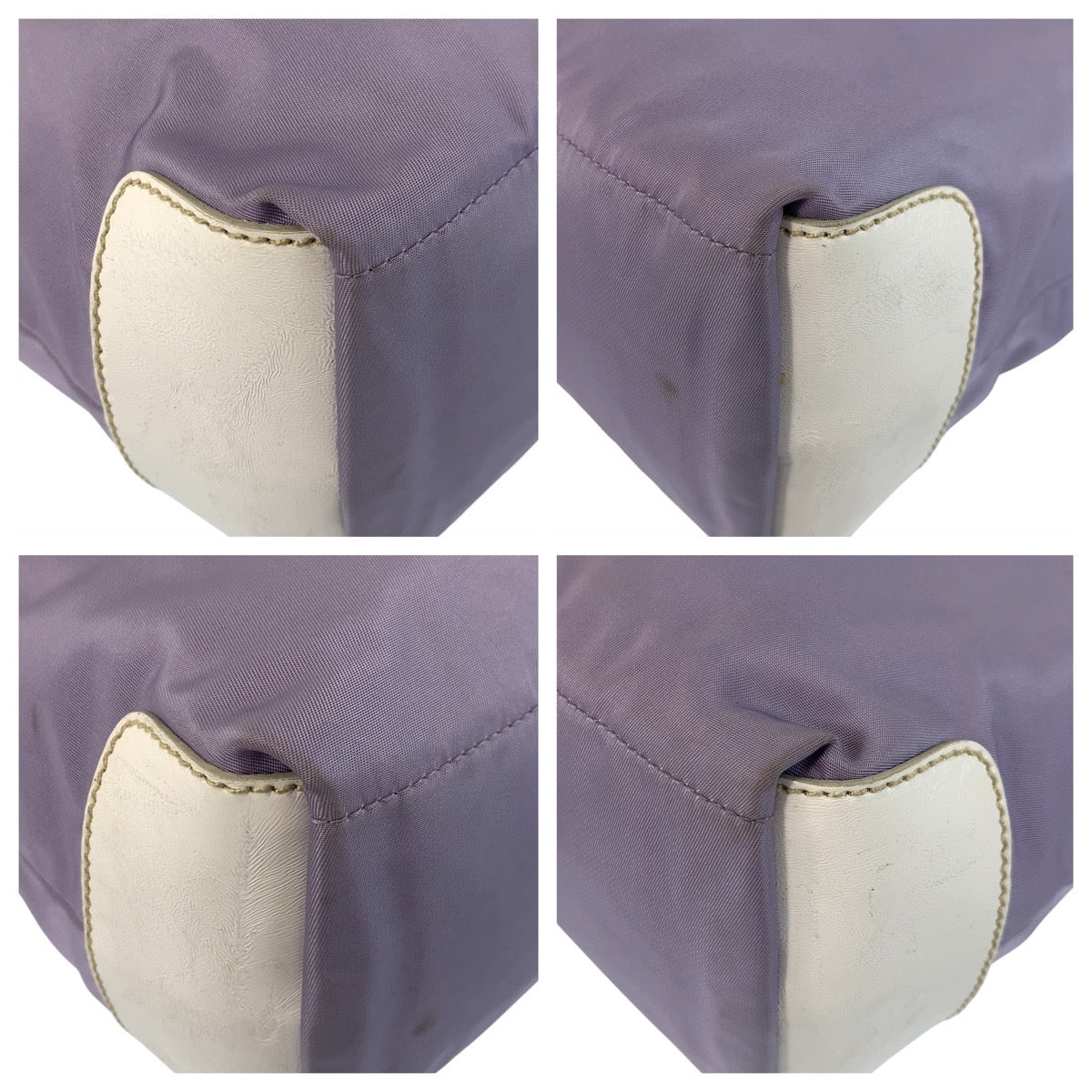 PRADA Shoulder Bag Nylon Purple SilverMetal Test Triangle With logo