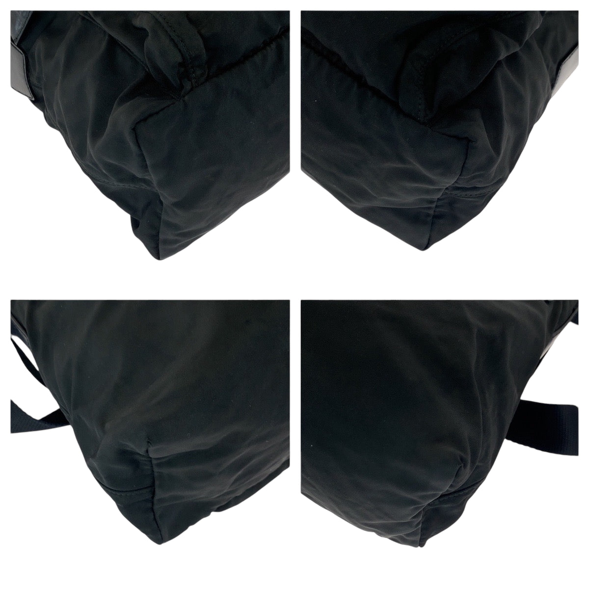 PRADA Shoulder Bag Nylon Black SilverMetal Test Triangle With logo