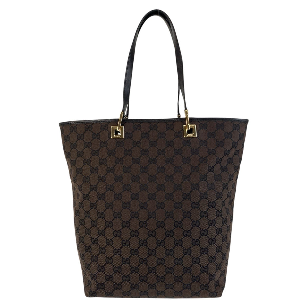 GUCCI Tote Bag 002 1098 GG canvas Brown Gold Metal