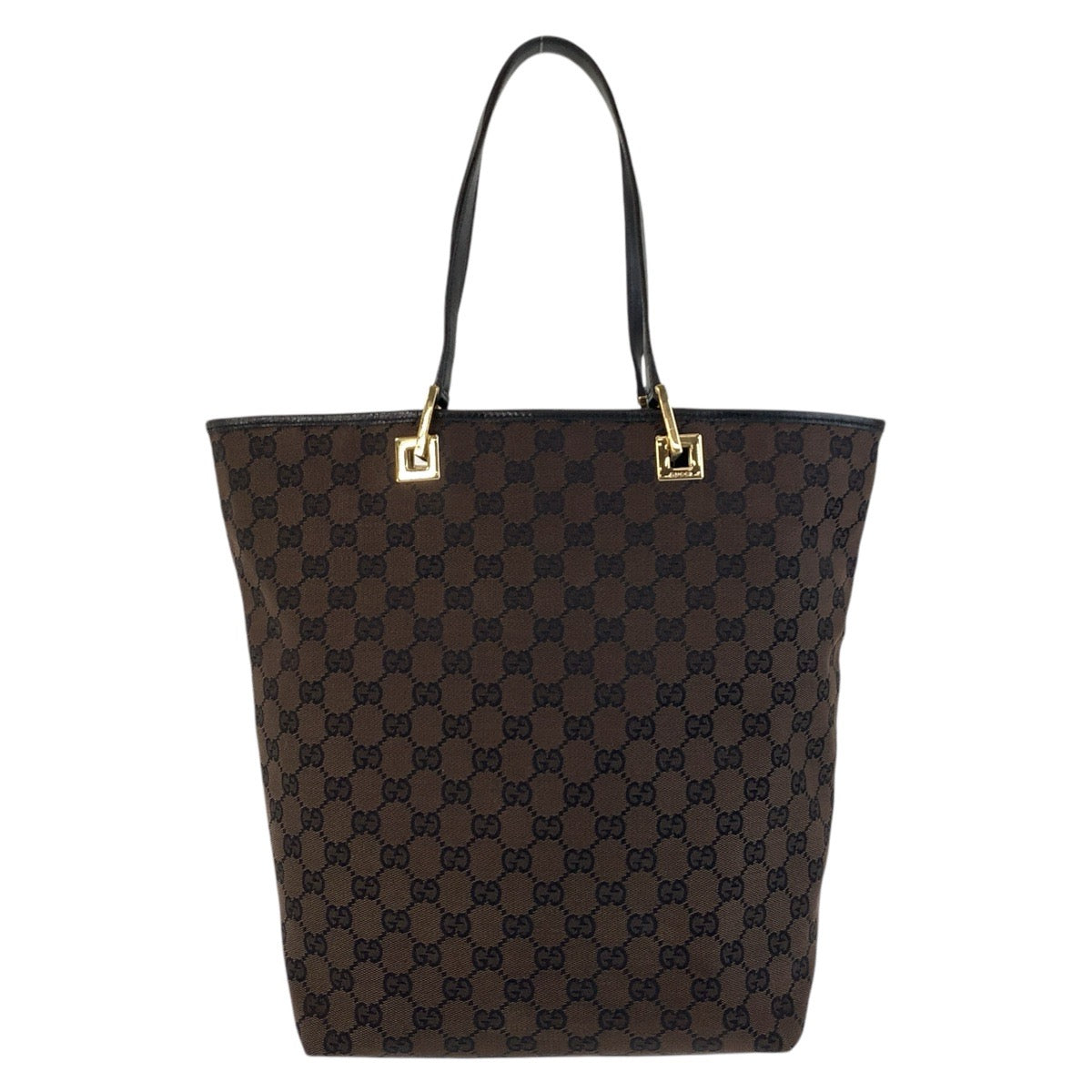GUCCI Tote Bag 002 1098 GG canvas Brown Gold Metal