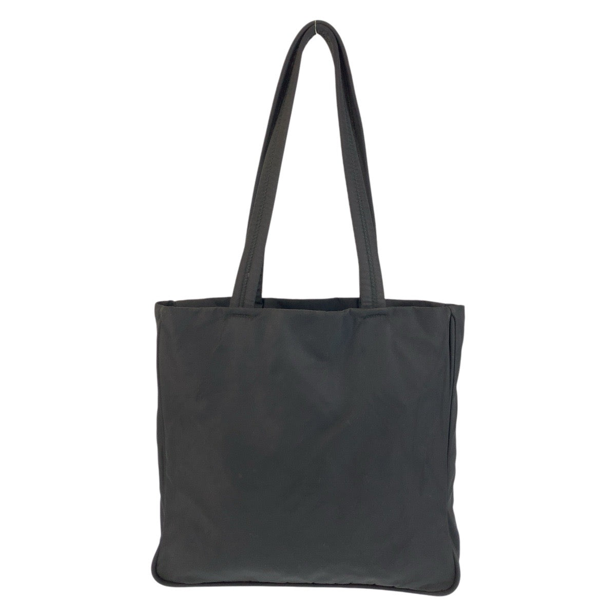 PRADA Tote Bag Nylon Black SilverMetal Test Triangle With logo