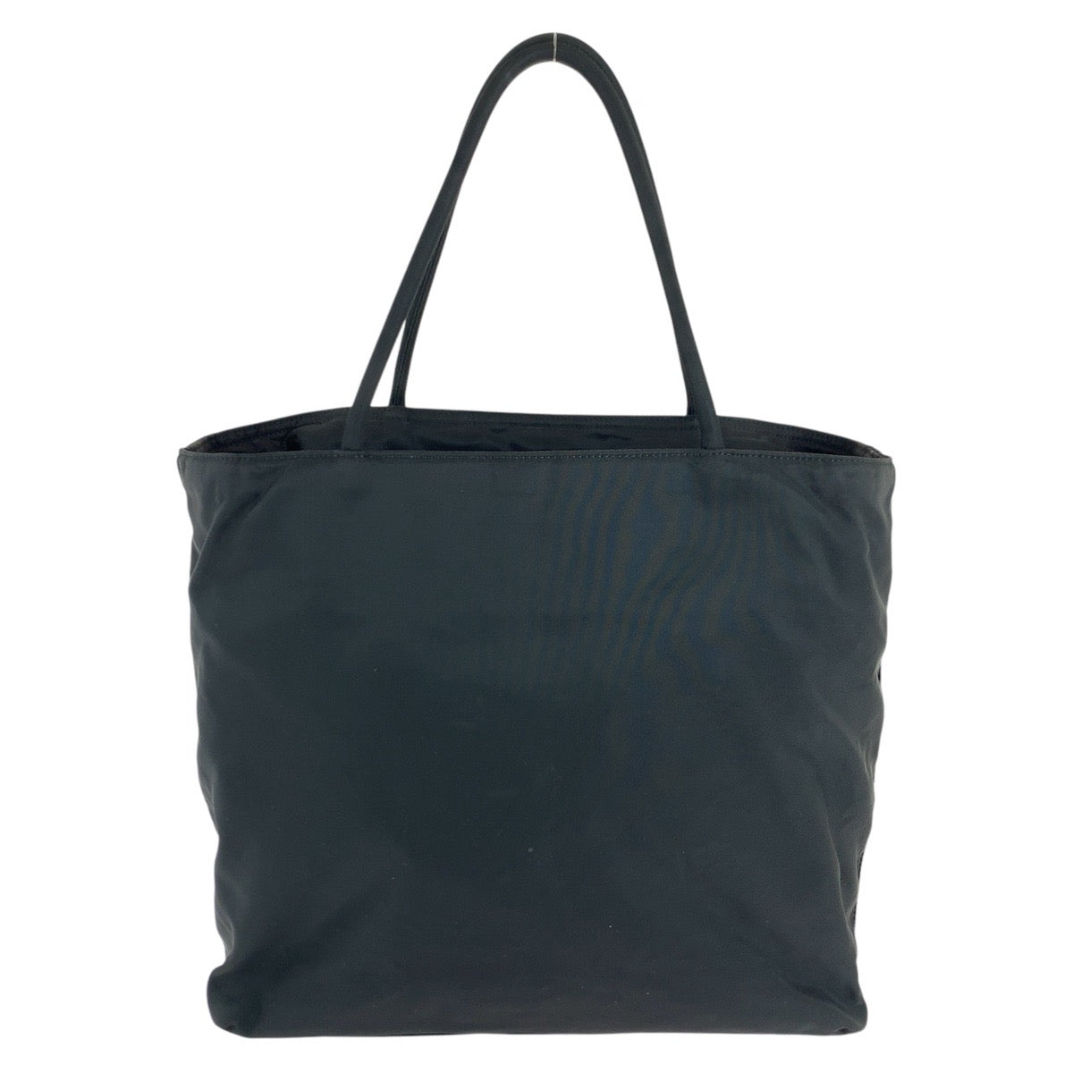PRADA Tote Bag Nylon Black SilverMetal Test Triangle With logo