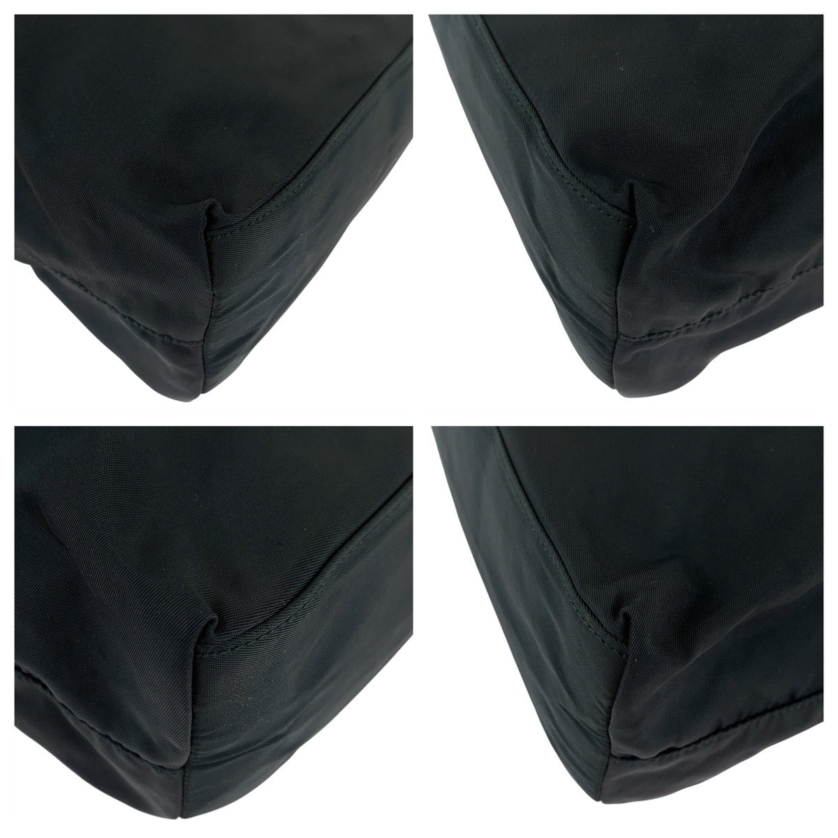 PRADA Tote Bag Nylon Black SilverMetal Test Triangle With logo