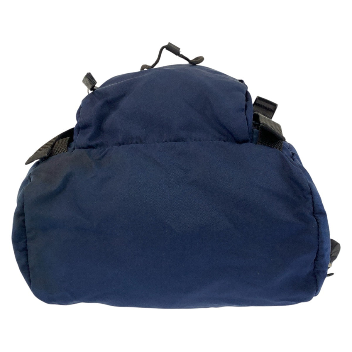 PRADA Backpack Nylon Navy SilverMetal Test Triangle With logo