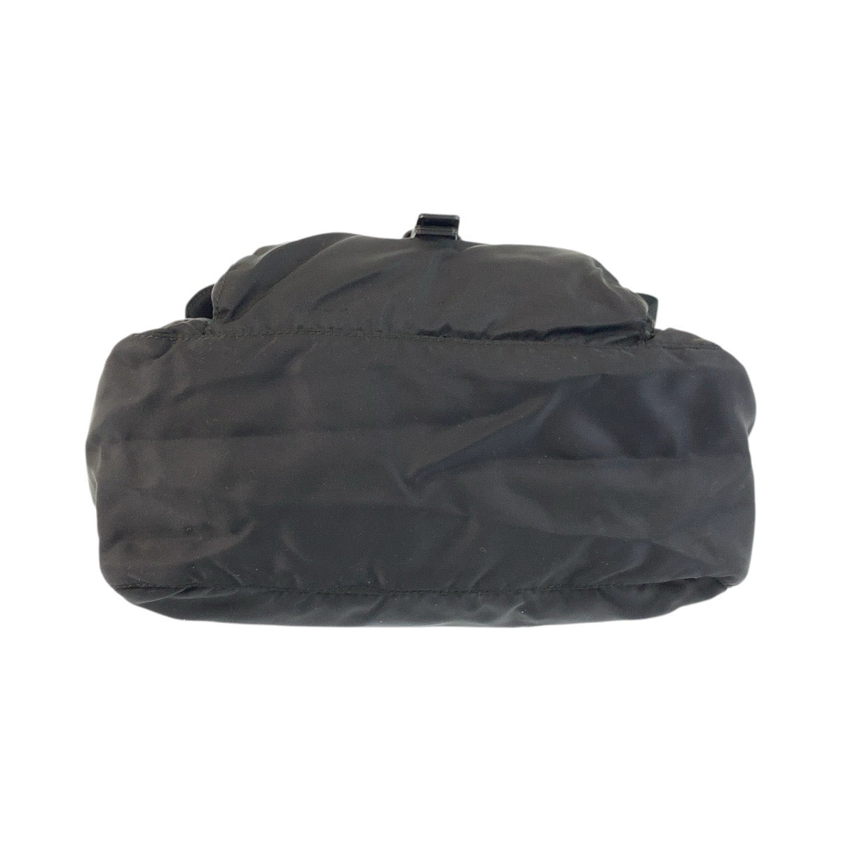 PRADA Shoulder Bag Nylon Black SilverMetal Test Triangle With logo
