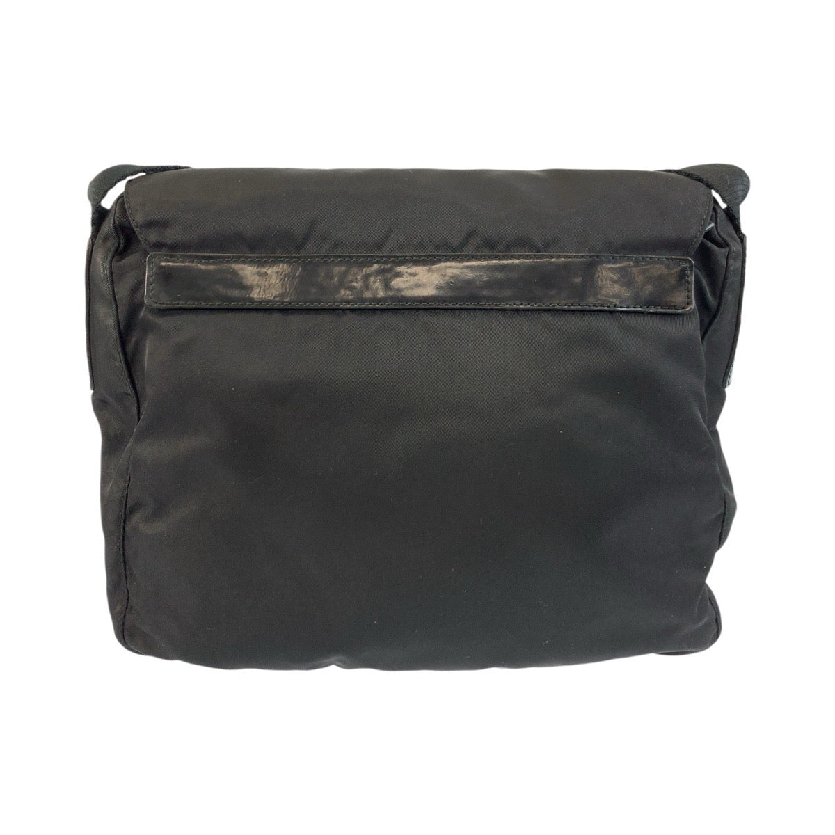PRADA Shoulder Bag Nylon Black SilverMetal Test Triangle With logo