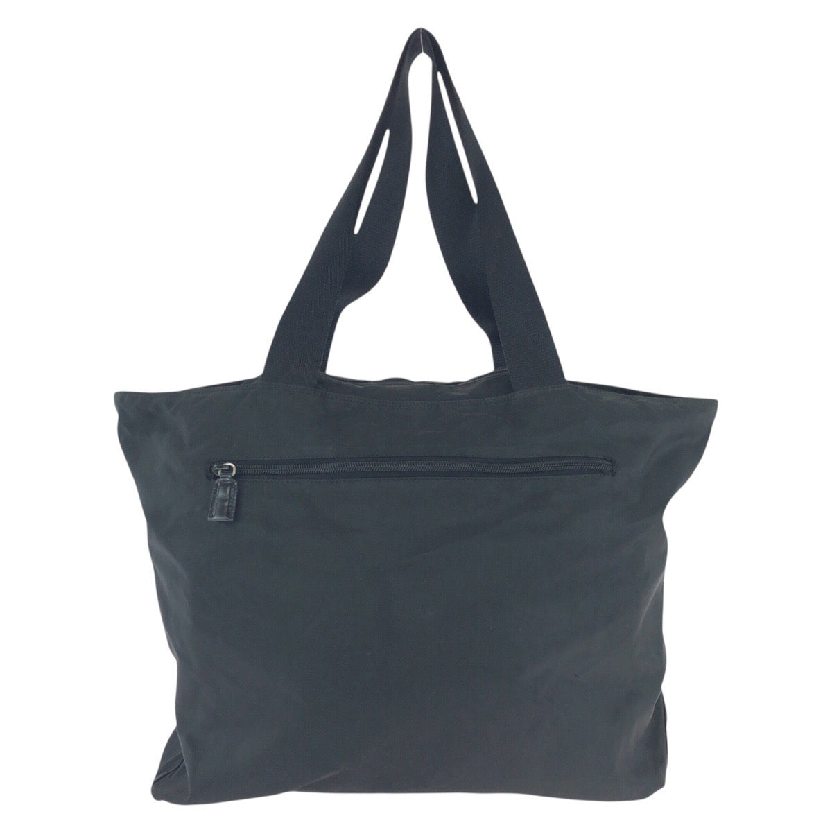 PRADA Shoulder Bag Nylon Black SilverMetal Test Triangle With logo