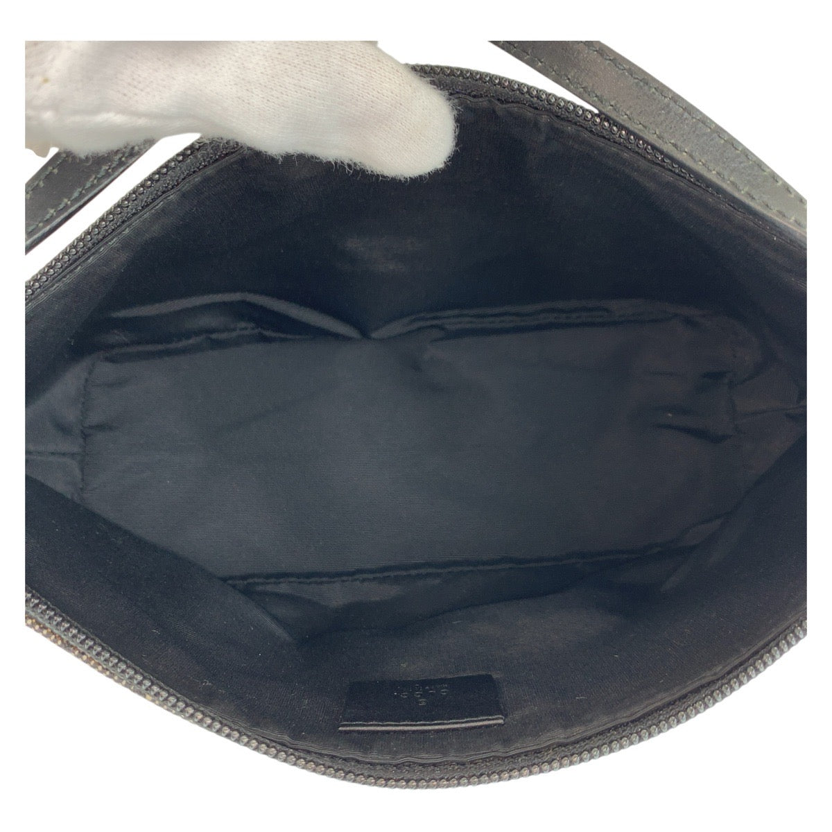 GUCCI Handbag 07198 GG canvas Black SilverMetal