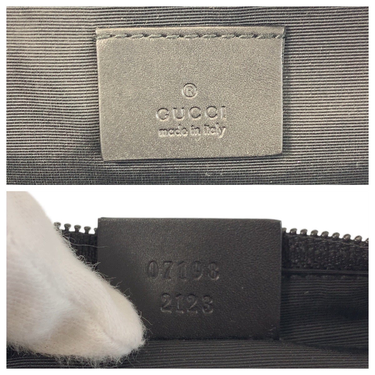 GUCCI Handbag 07198 GG canvas Black SilverMetal