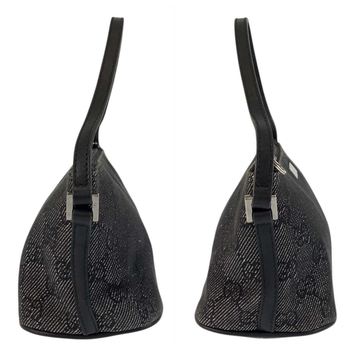 GUCCI Handbag 07198 GG canvas Black SilverMetal