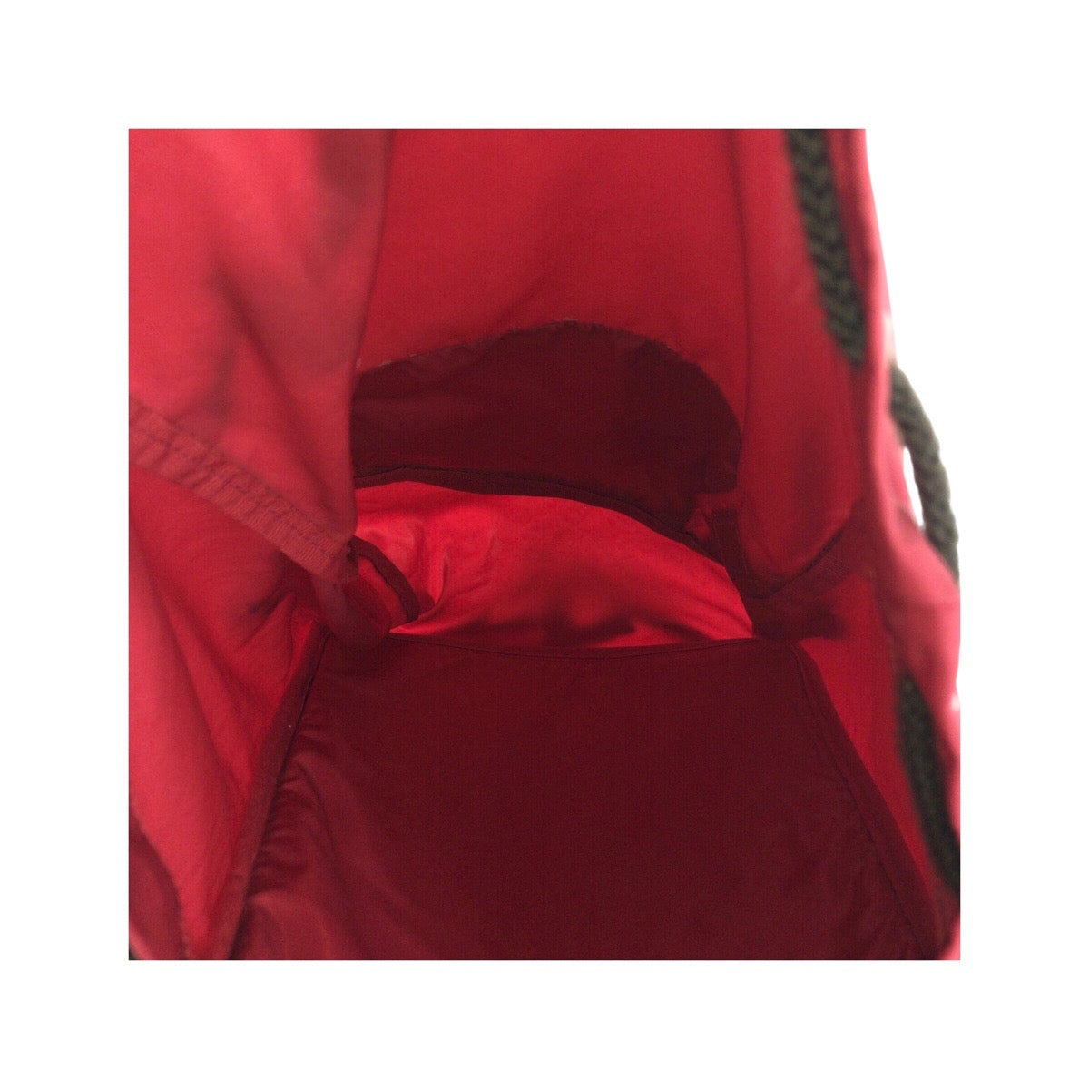 PRADA Backpack Nylon Red Khaki SilverMetal Test Triangle With logo