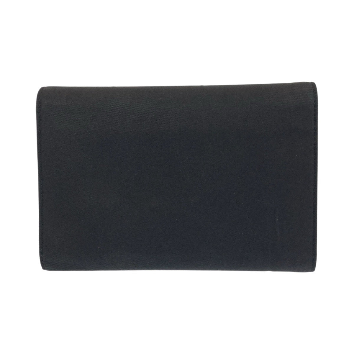 PRADA Tri-fold wallet Nylon Black SilverMetal Test Triangle With logo
