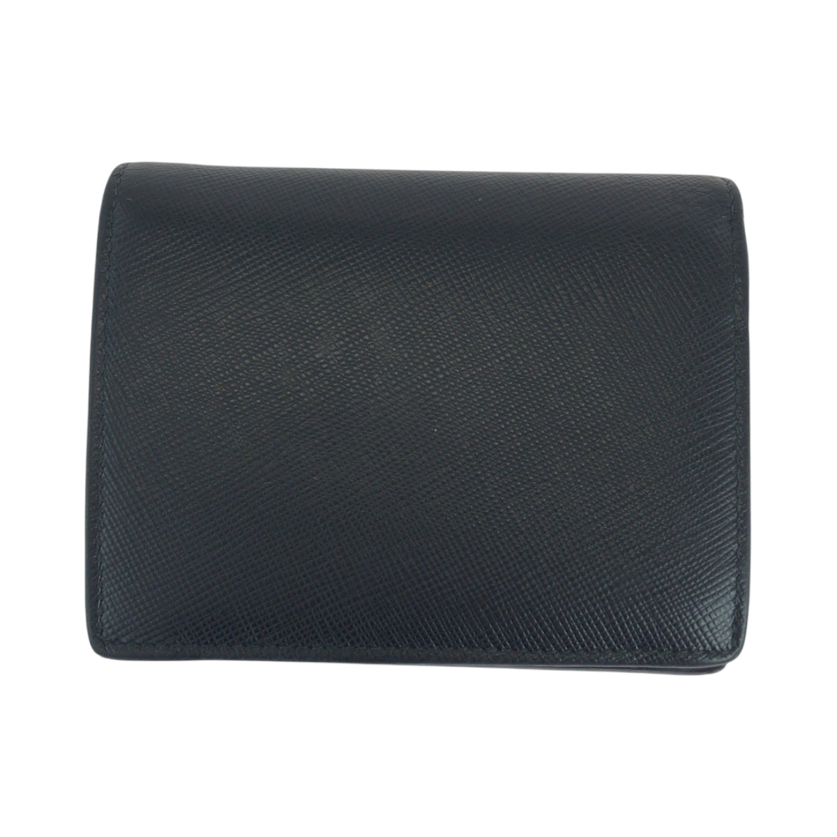 PRADA Bifold Wallet 1MV204 leather Black Black Metal Saffiano Shine logo
