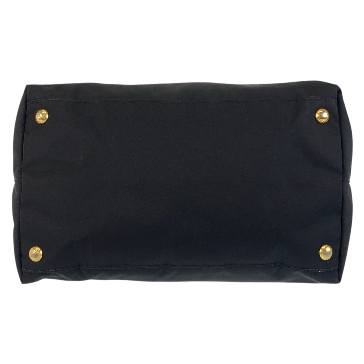 PRADA Tote Bag Nylon Black GoldMetal Test Triangle With logo