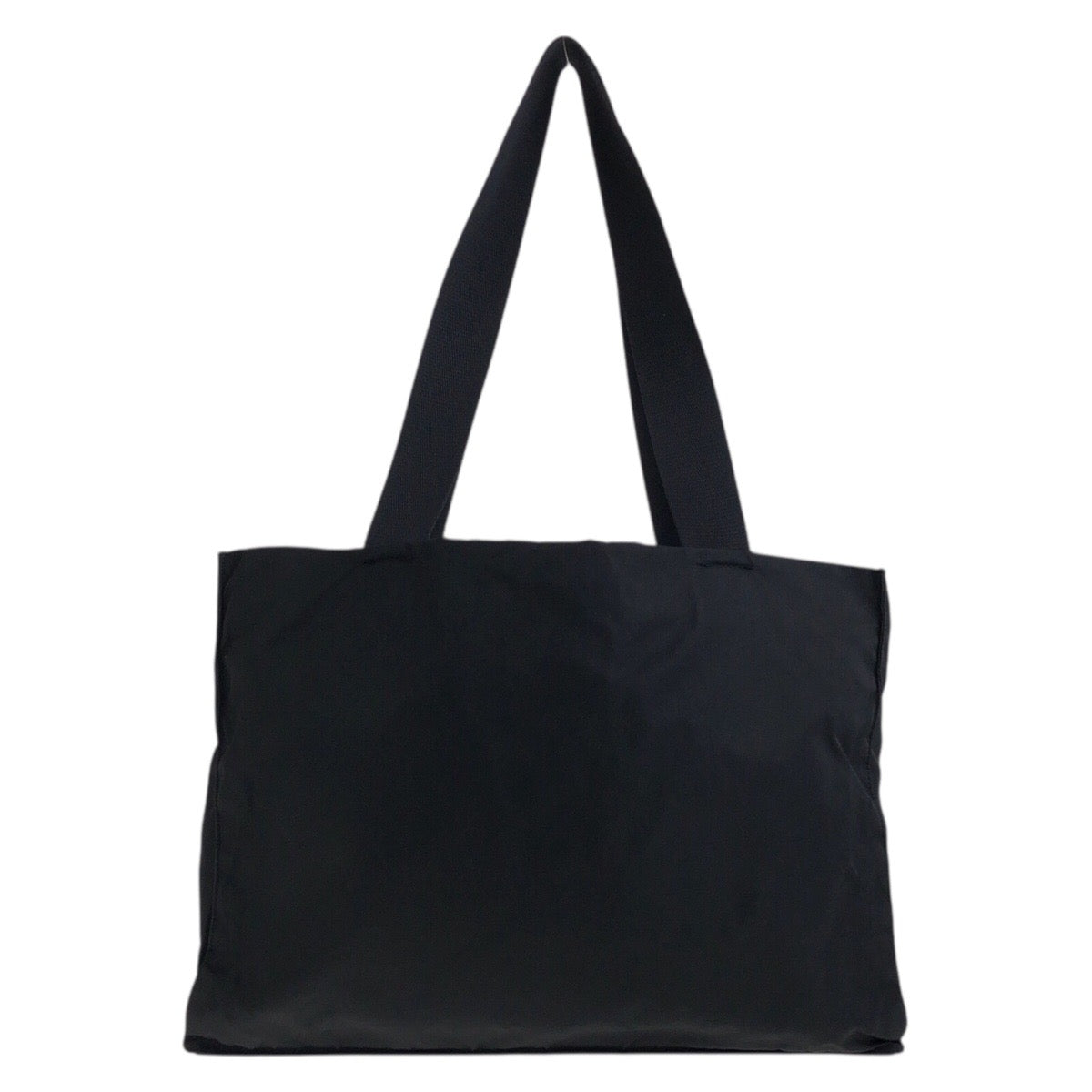 PRADA Tote Bag Nylon Black SilverMetal Test Triangle With logo