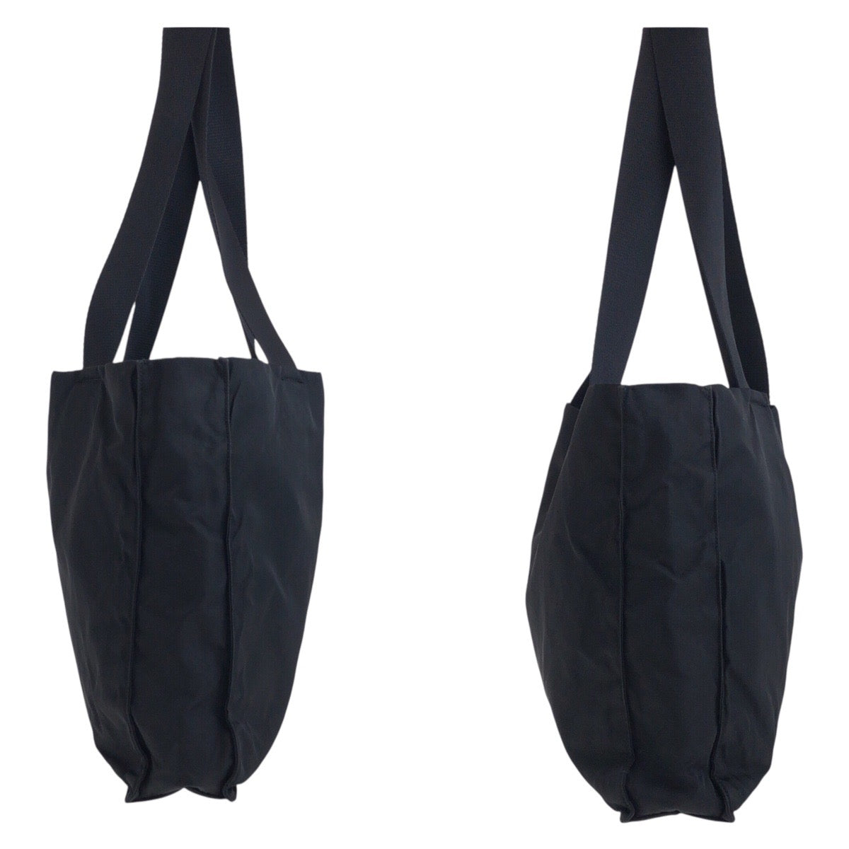 PRADA Tote Bag Nylon Black SilverMetal Test Triangle With logo