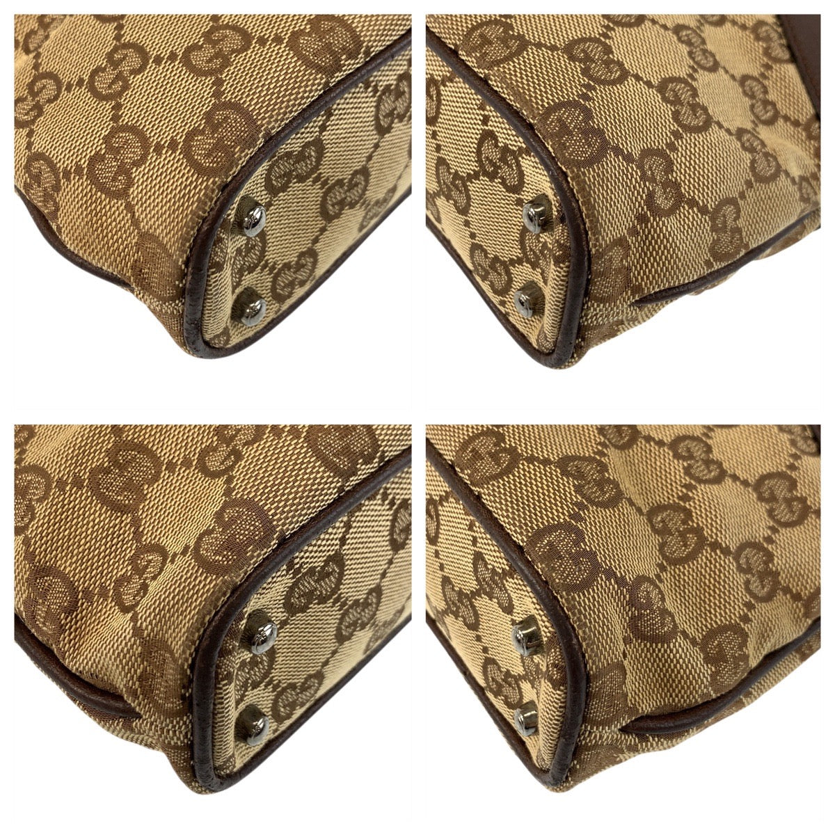 GUCCI Tote Bag 113015 GG canvas Beige brown