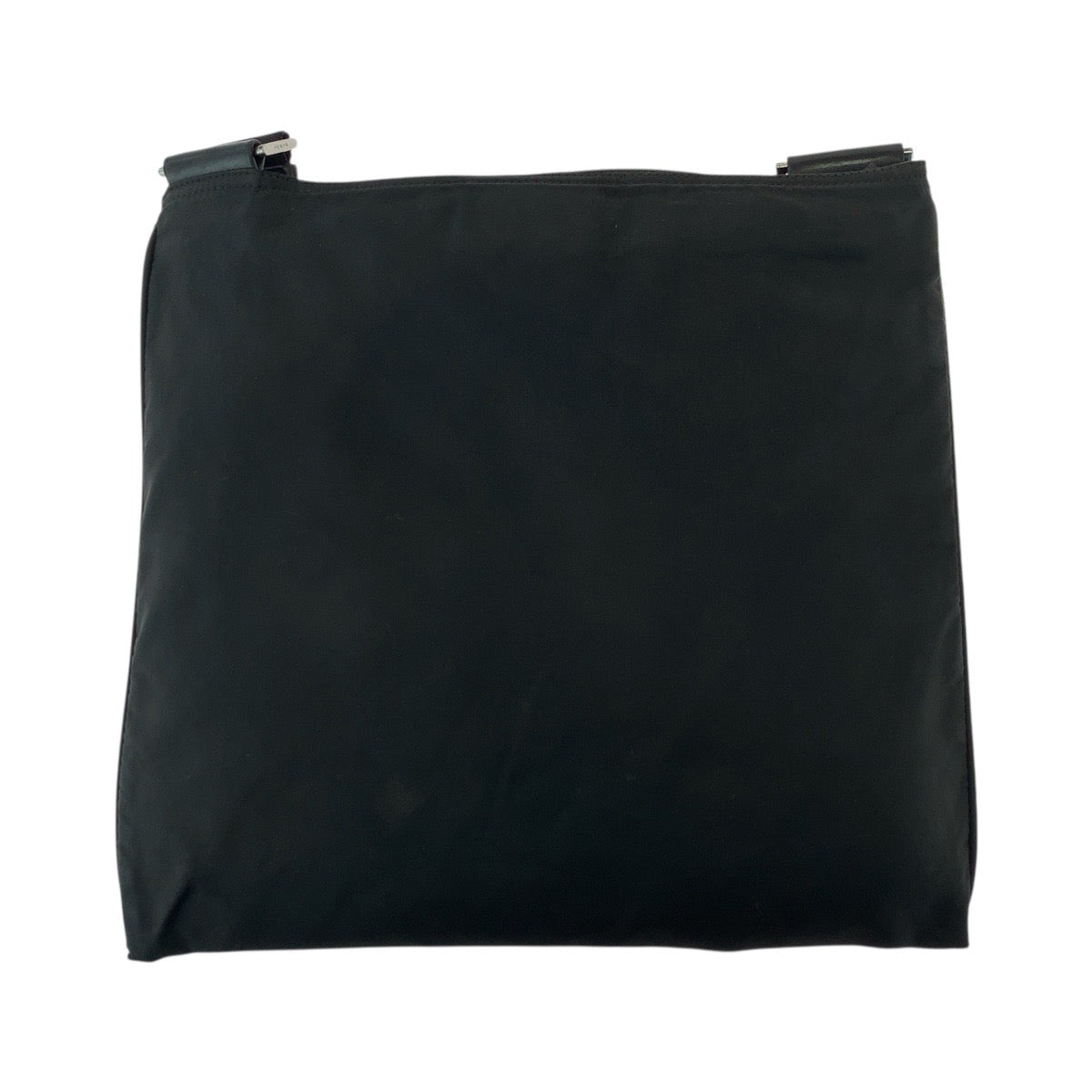 PRADA Shoulder Bag Nylon Black SilverMetal Test Triangle With logo