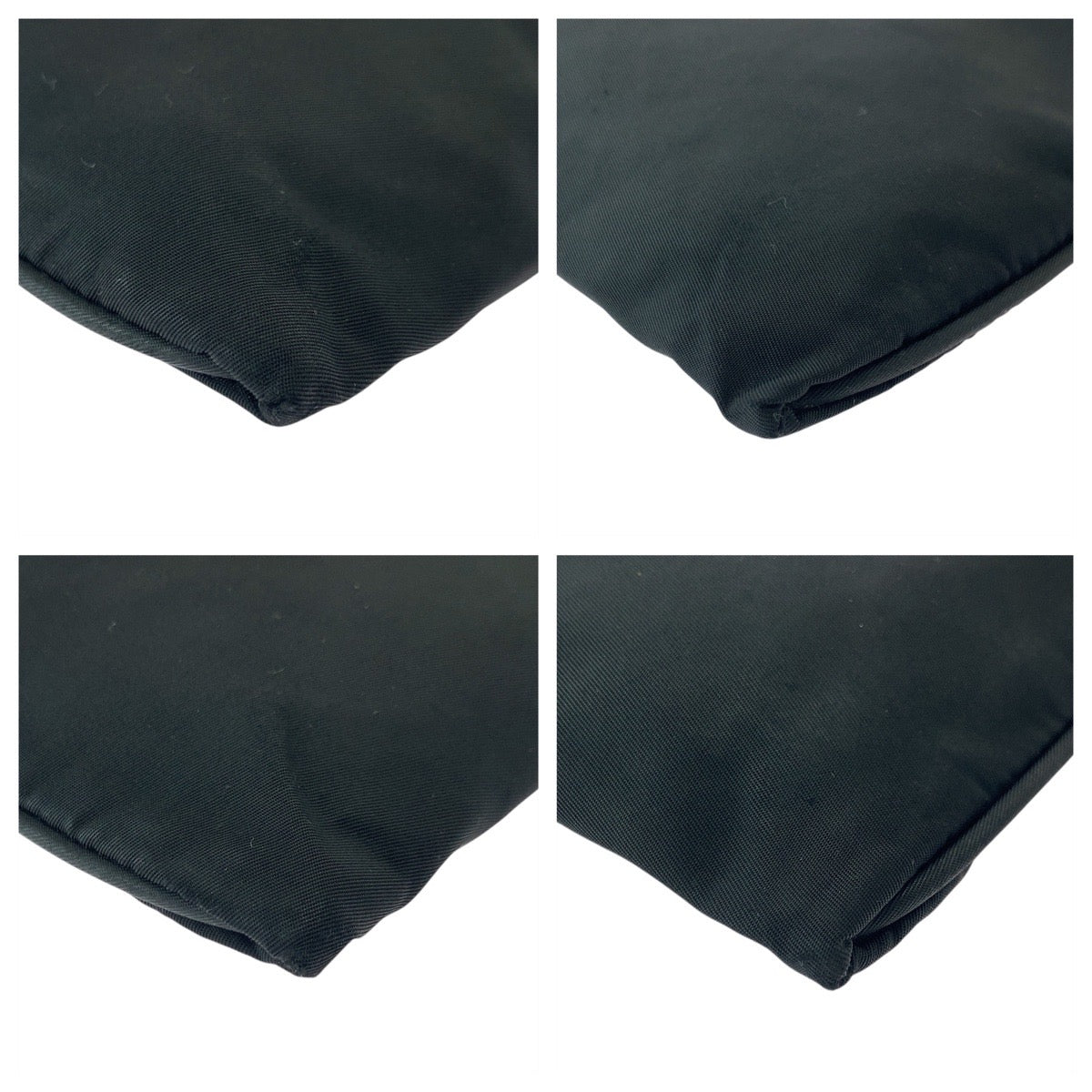 PRADA Shoulder Bag Nylon Black SilverMetal Test Triangle With logo