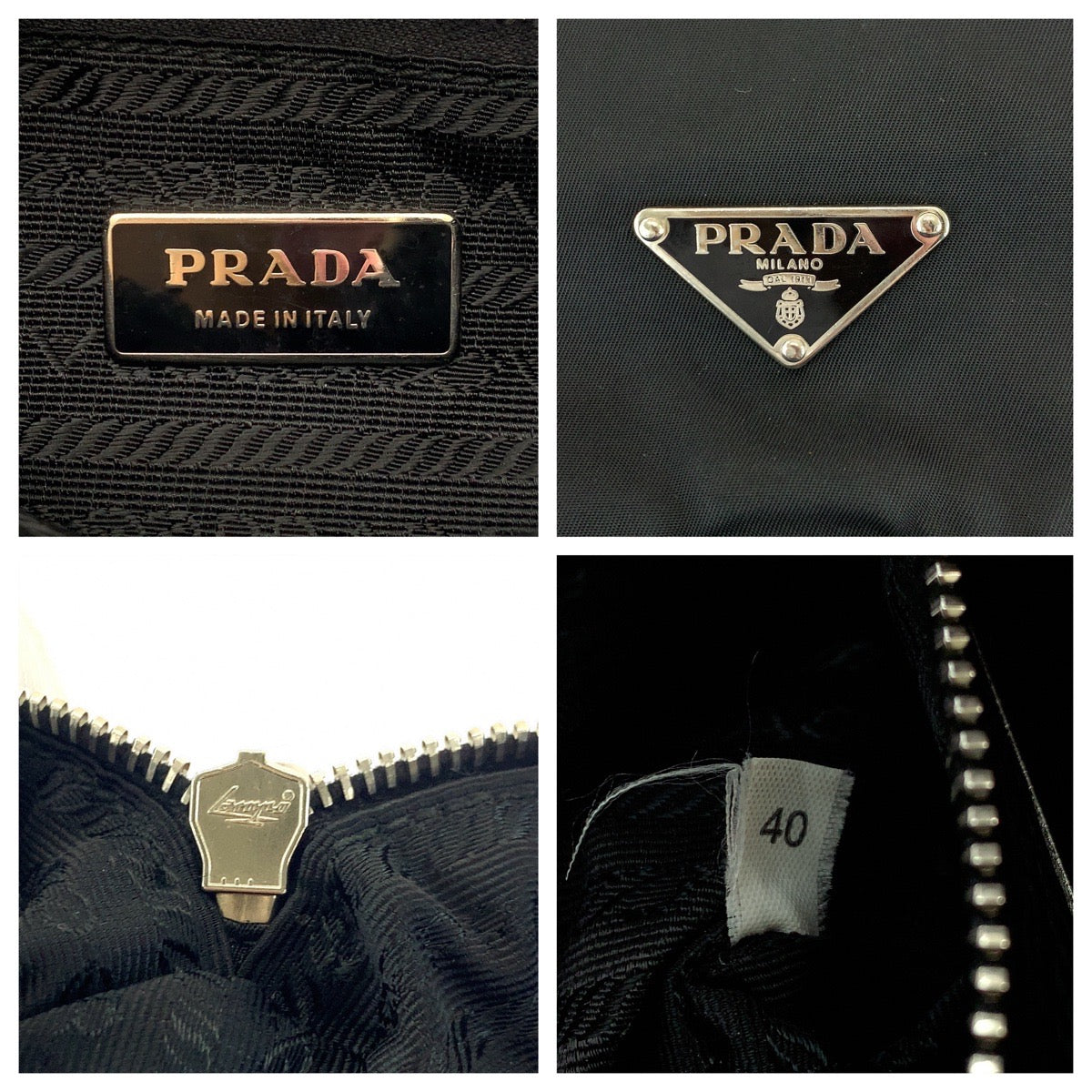 PRADA Shoulder Bag BT8994 Nylon Black SilverMetal Test Triangle With logo