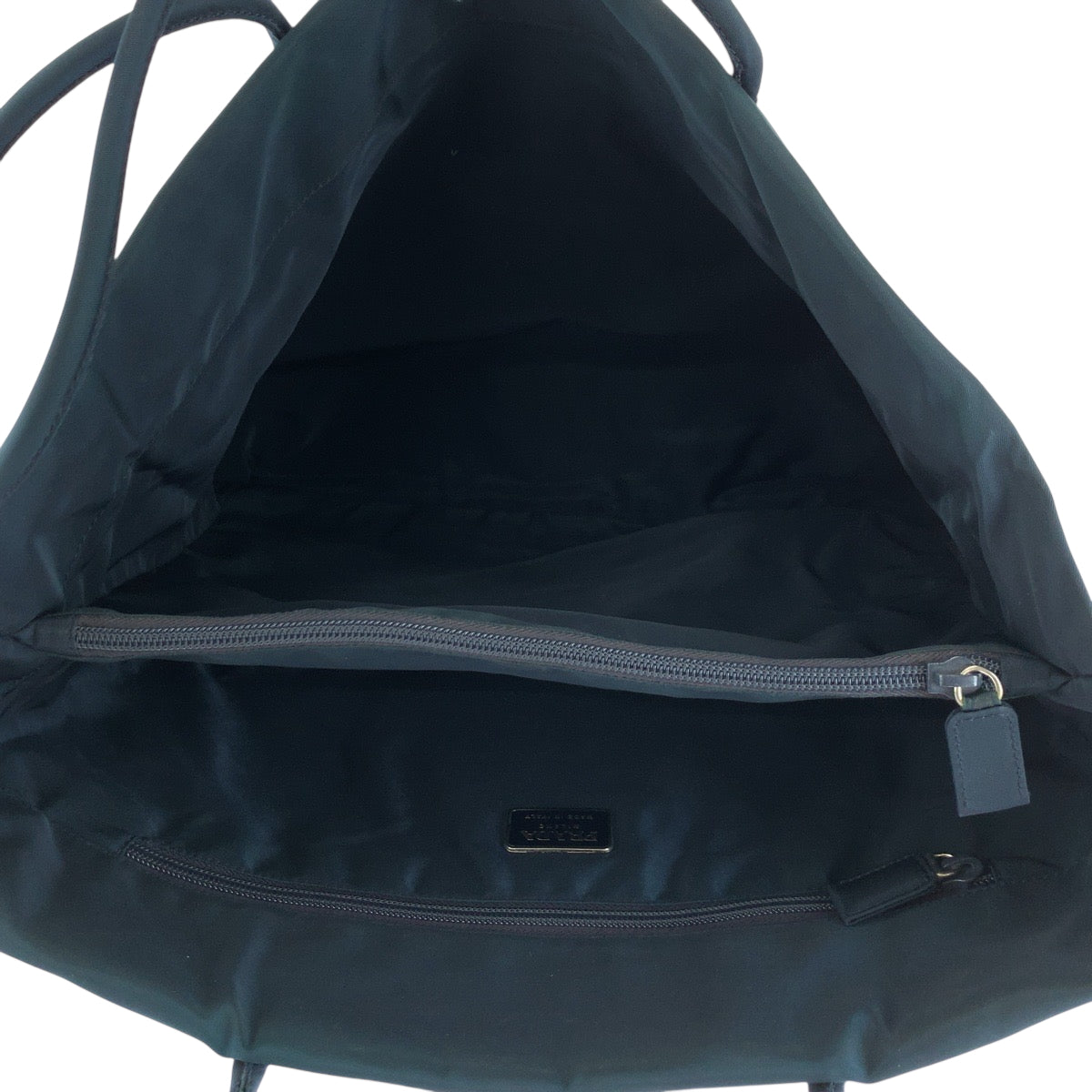 PRADA Tote Bag B7806 Nylon Green SilverMetal Tess Triangle With logo