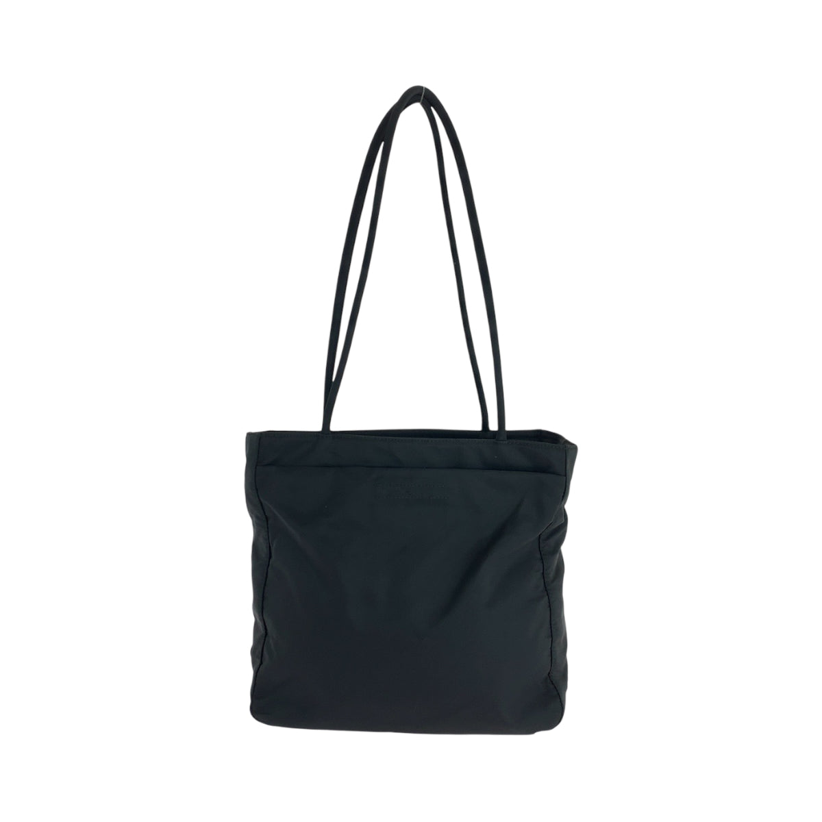 PRADA Tote Bag Nylon Black SilverMetal Test Triangle With logo