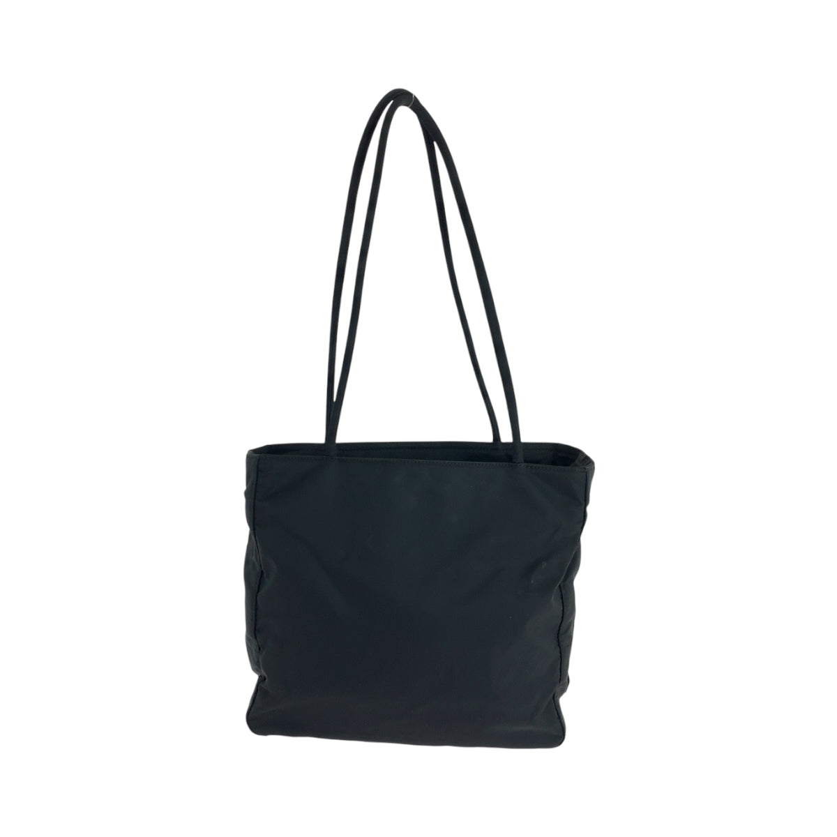 PRADA Tote Bag Nylon Black SilverMetal Test Triangle With logo