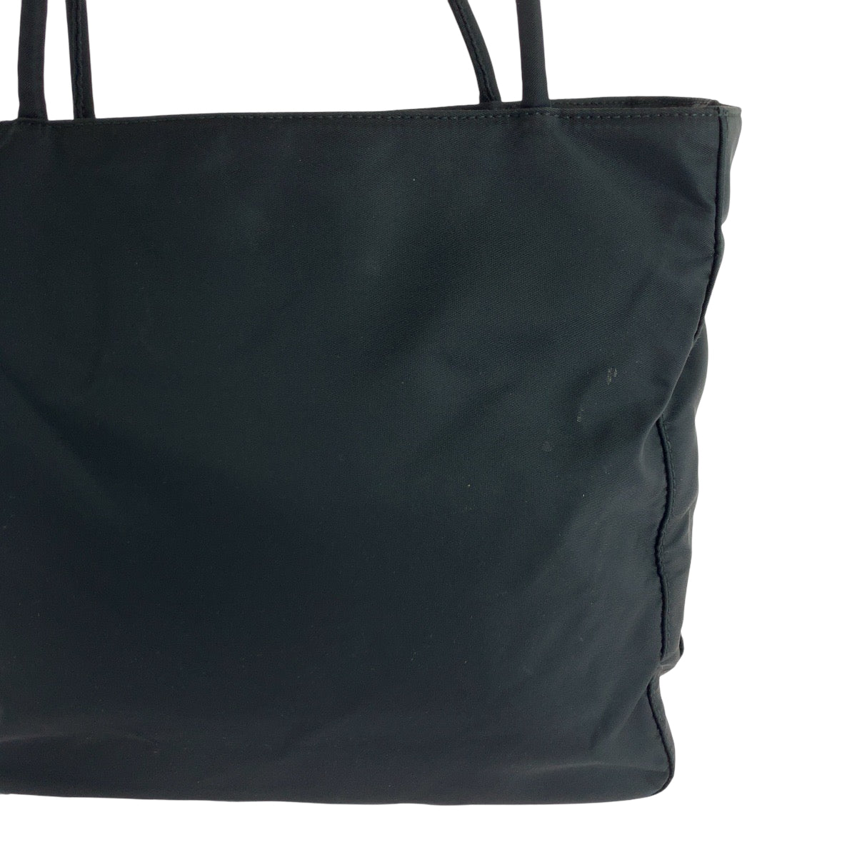 PRADA Tote Bag Nylon Black SilverMetal Test Triangle With logo