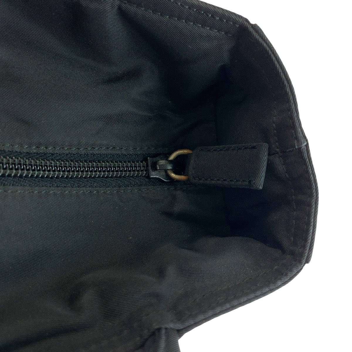 PRADA Tote Bag Nylon Black SilverMetal Test Triangle With logo