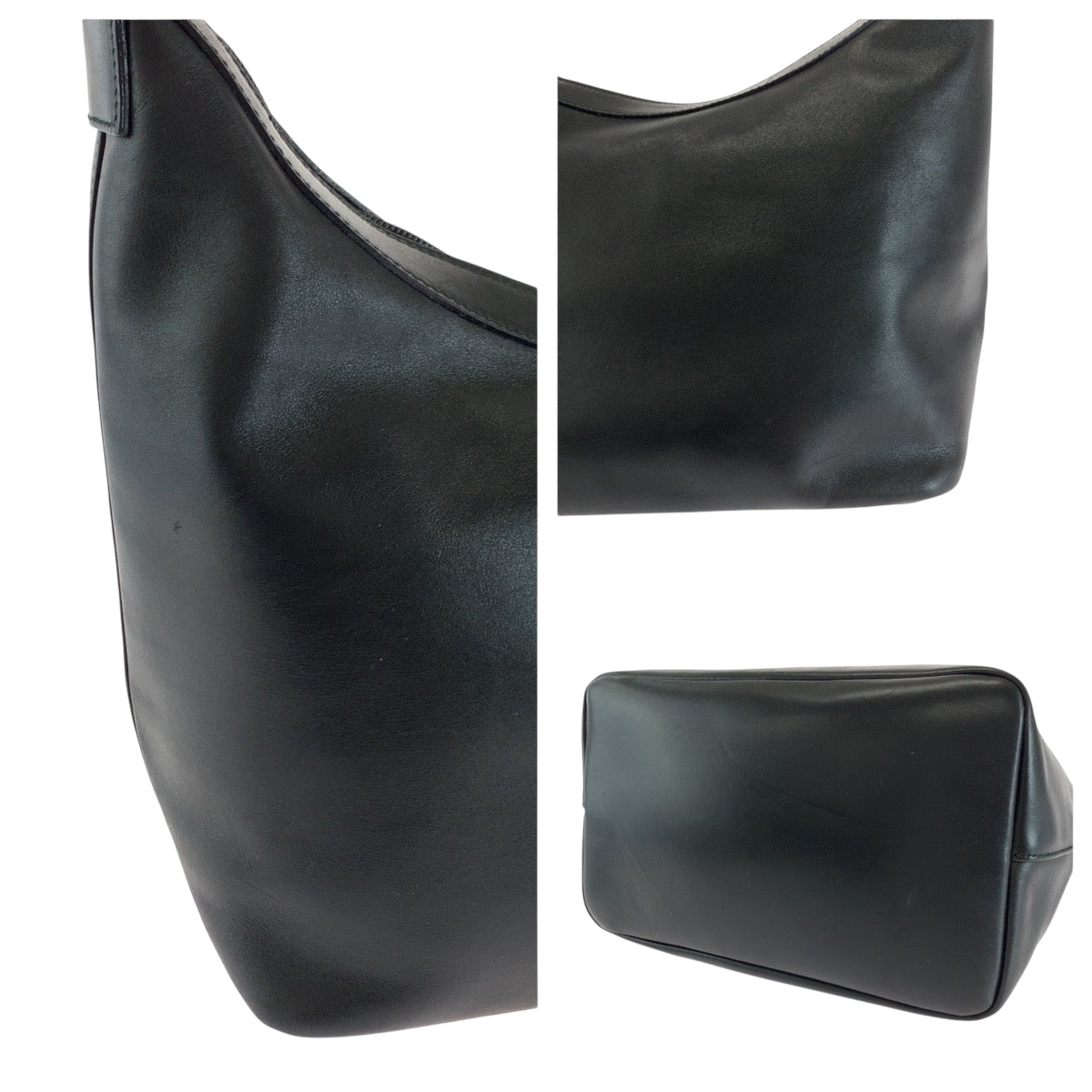 GUCCI Shoulder Bag 000 0531 leather Black SilverMetal Bamboo